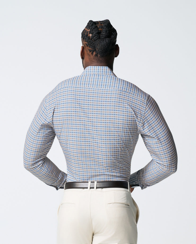 "The Fitz" Brown & Navy Plaid