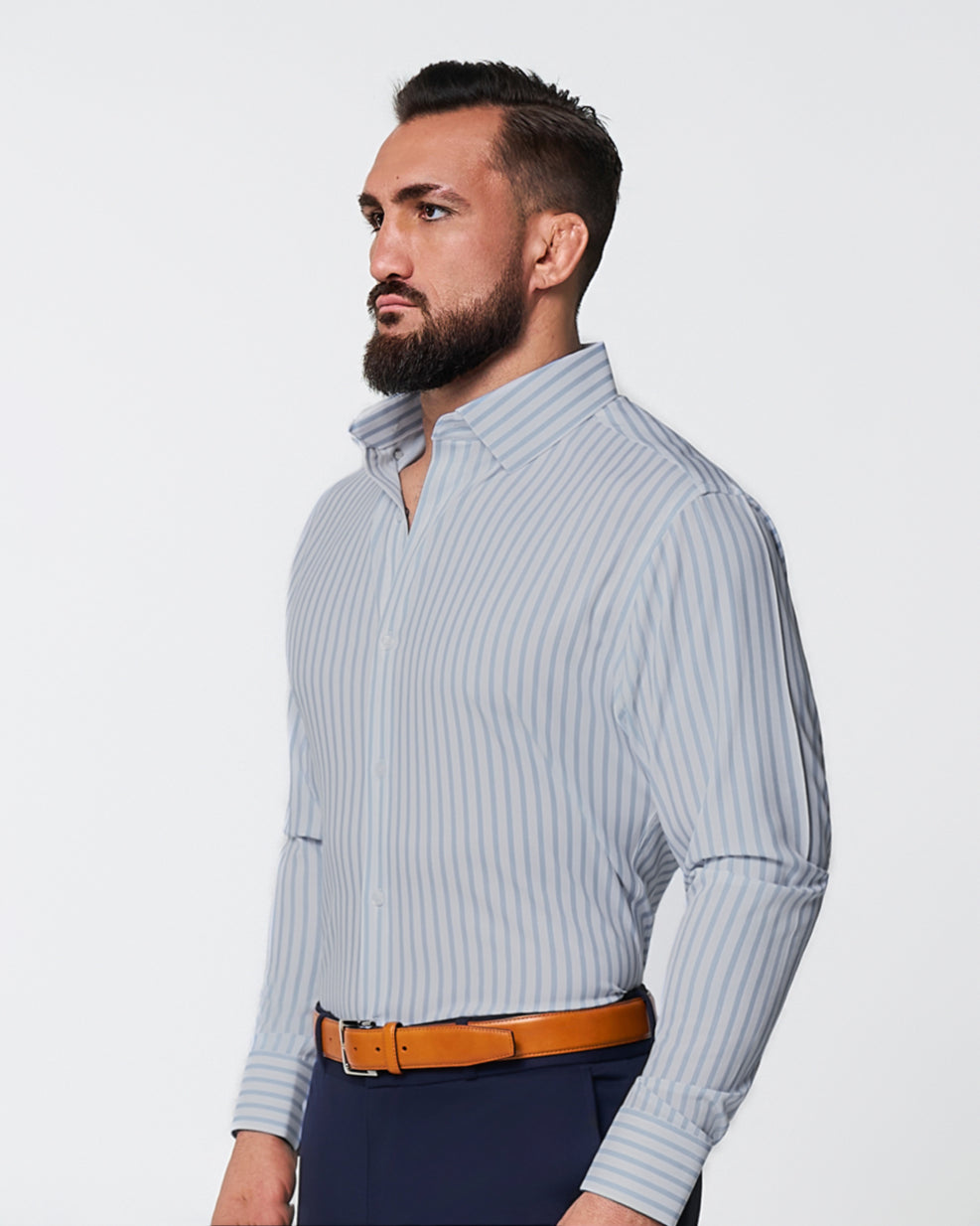 "The Francisco" Light Blue Mid-Stripe