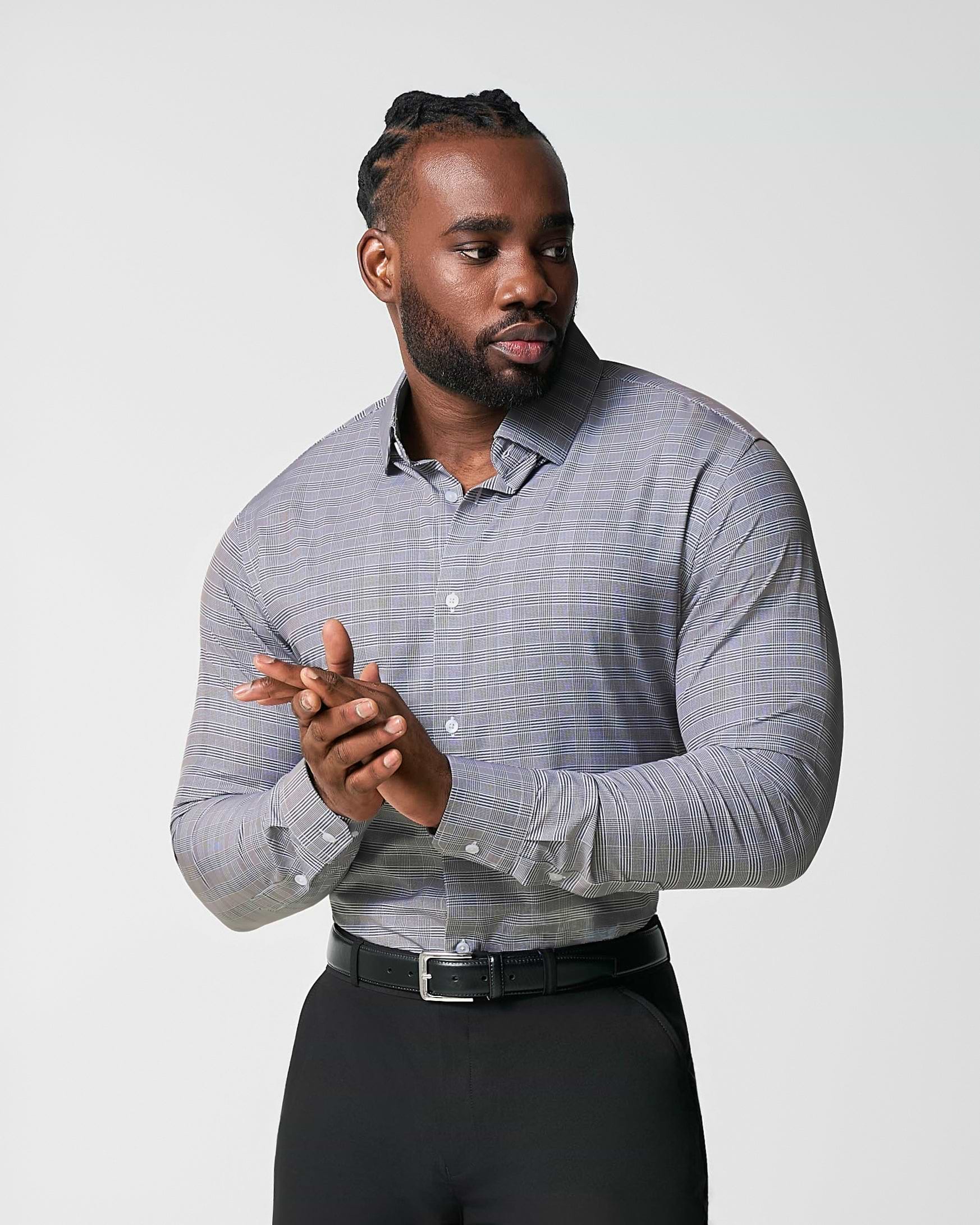 "The Gunnar" Grey and Black Plaid
