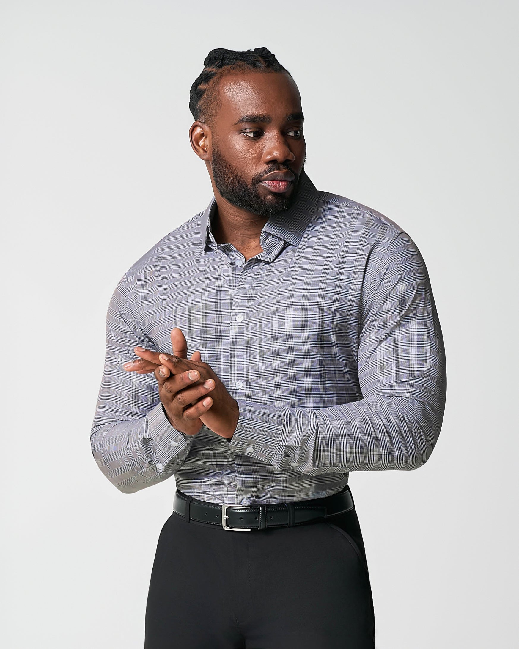 "The Gunnar" Grey and Black Plaid
