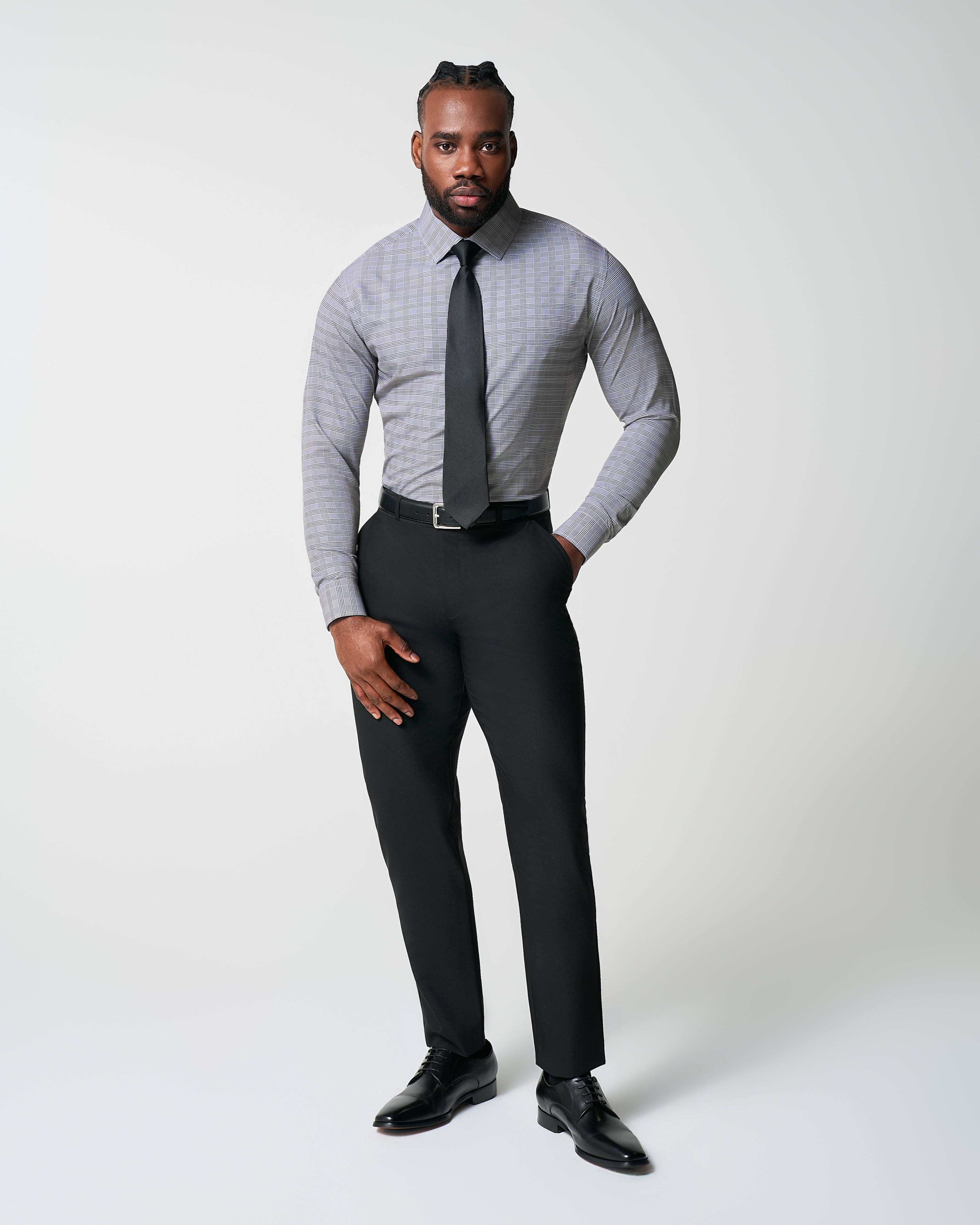 "The Gunnar" Grey and Black Plaid