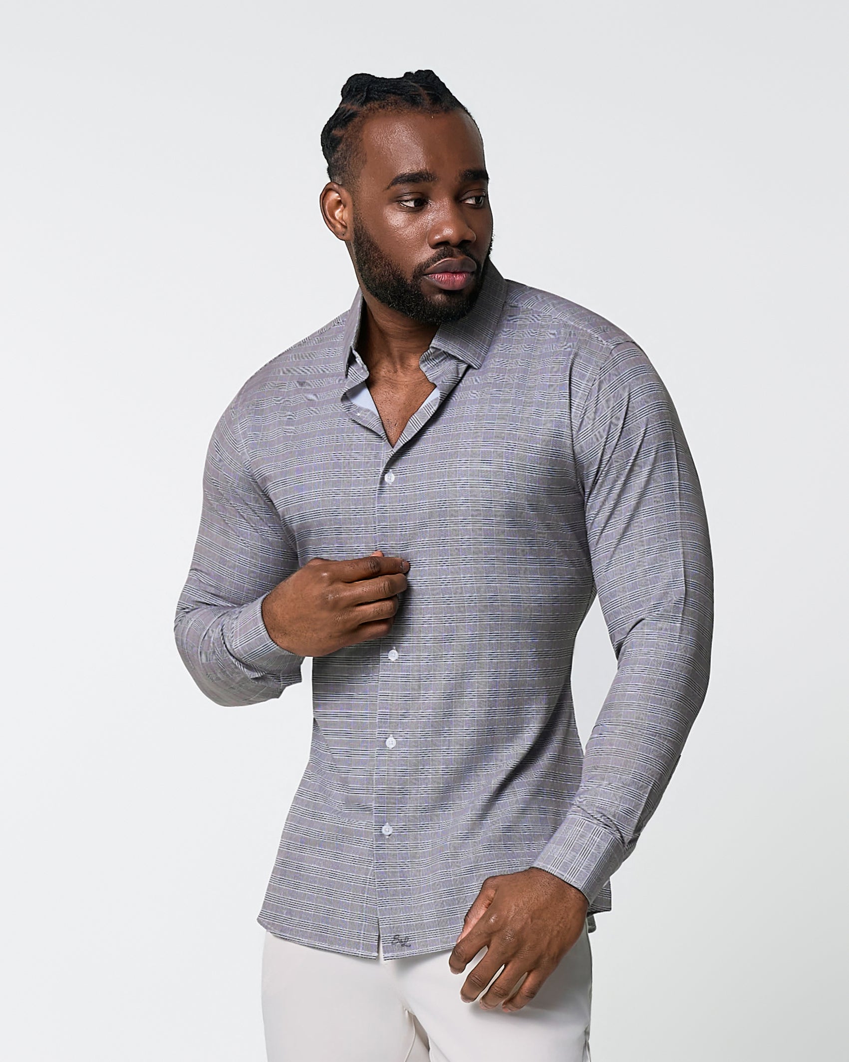 "The Gunnar" Grey and Black Plaid