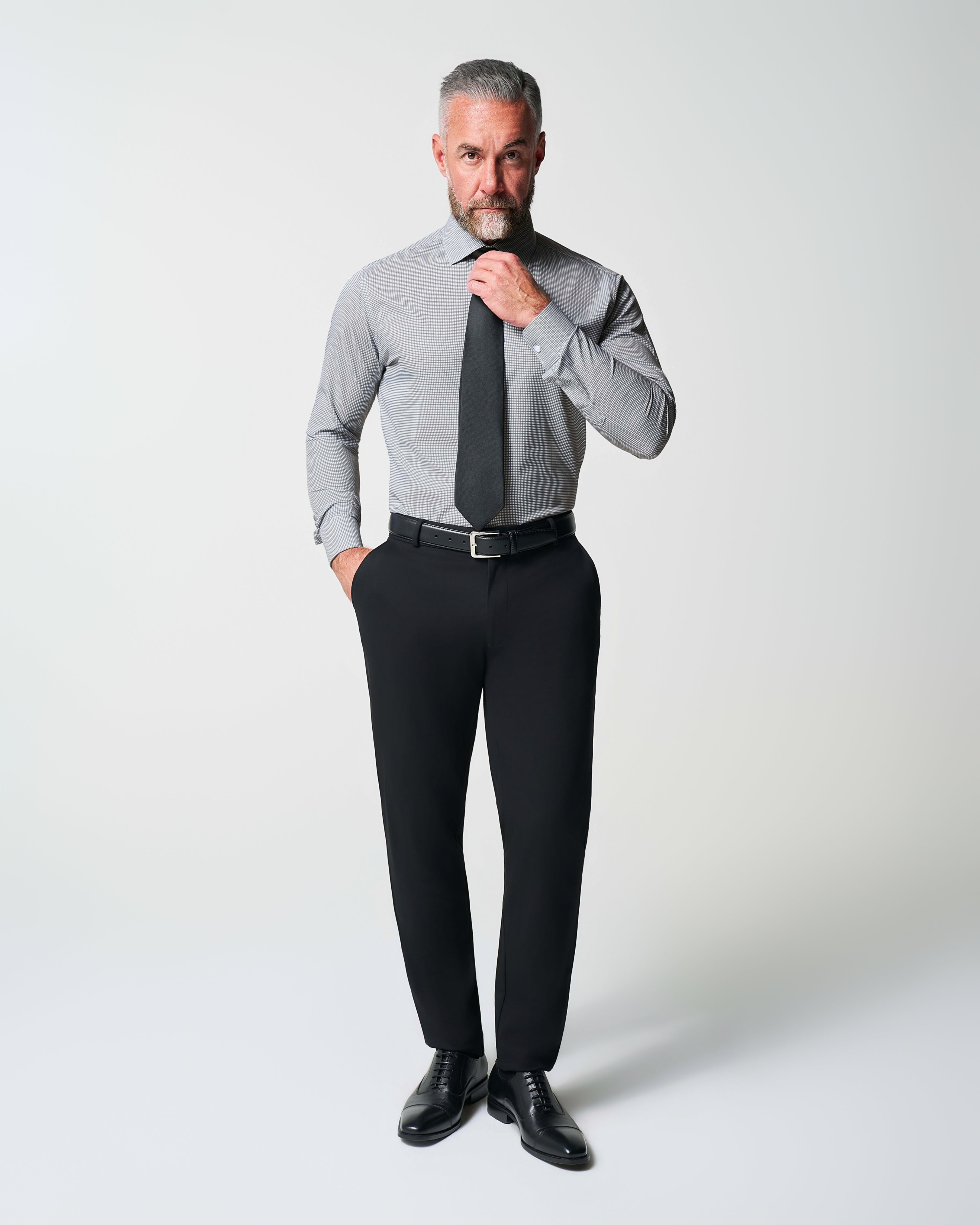 "The Harris" Grey Roped Windowpane