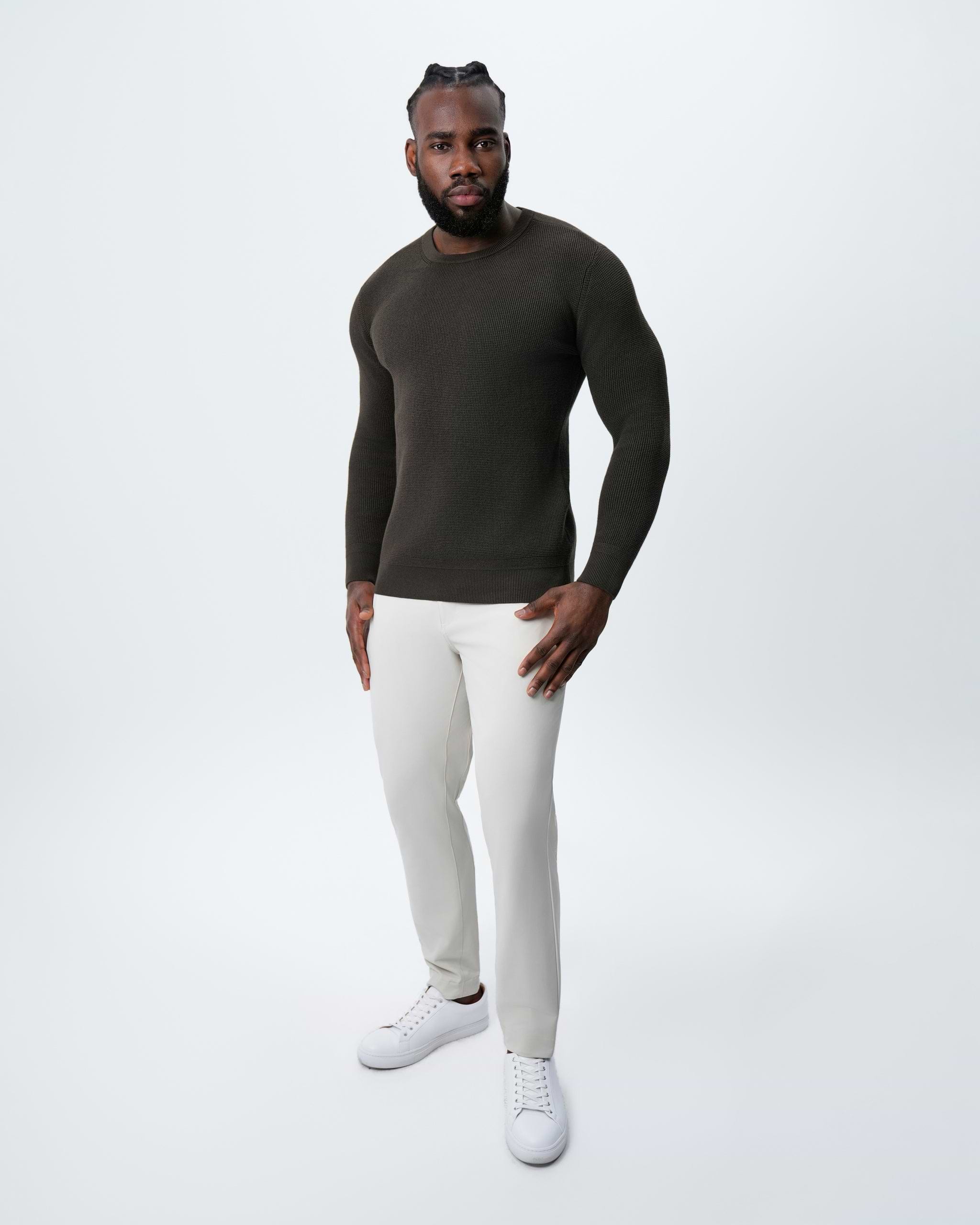 Heavy Knit Crewneck - Dark Brown