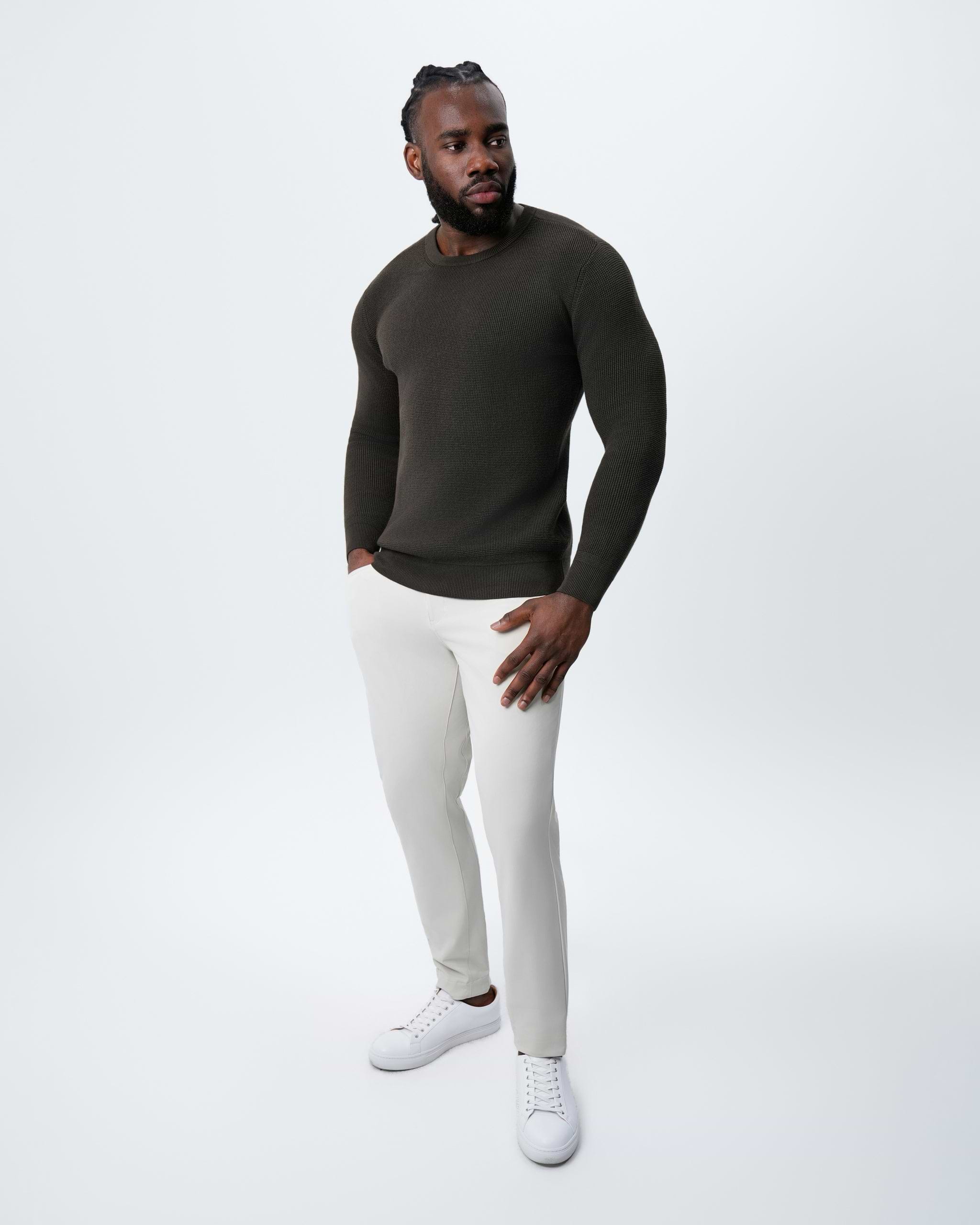 Heavy Knit Crewneck - Dark Brown