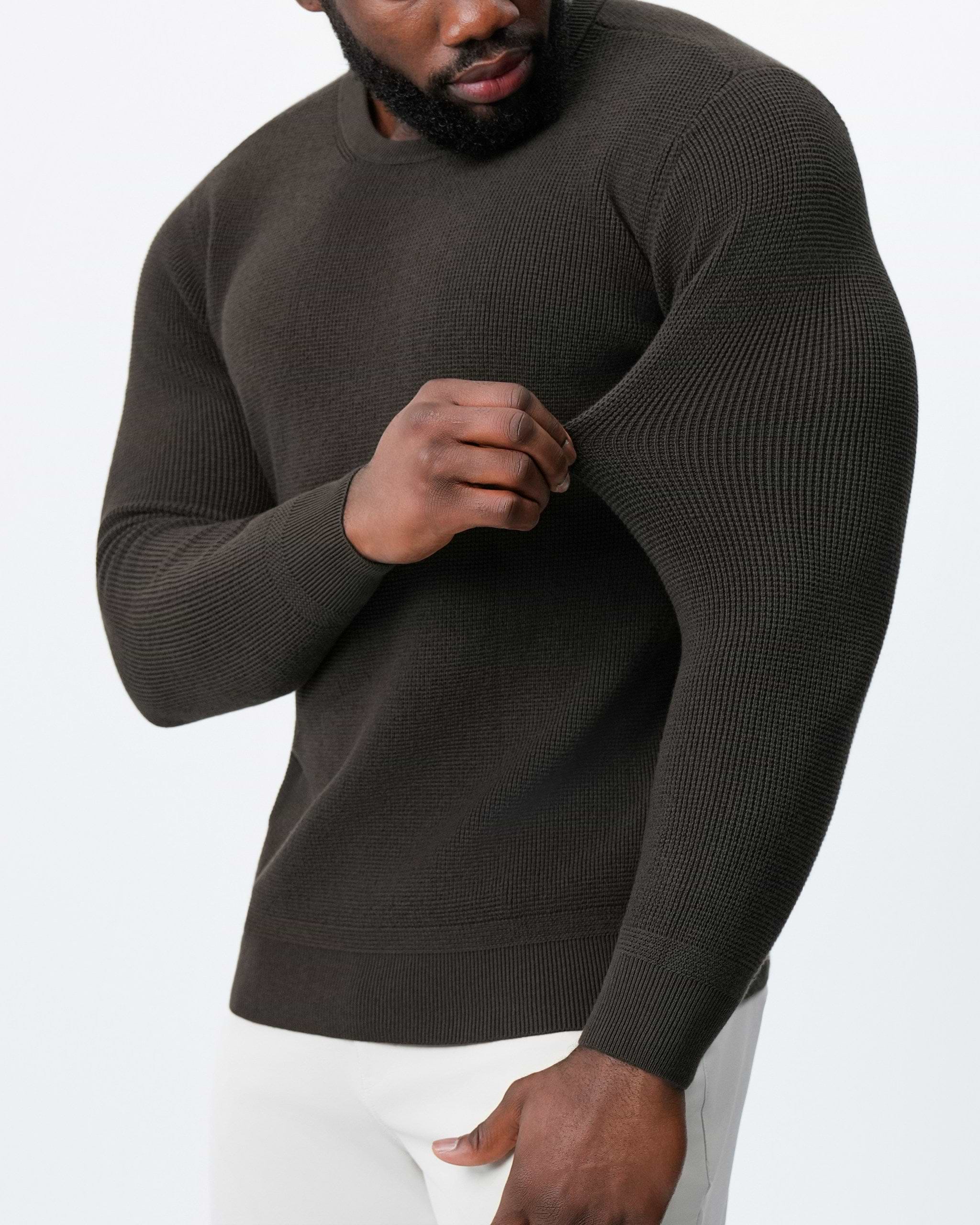 Heavy Knit Crewneck - Dark Brown