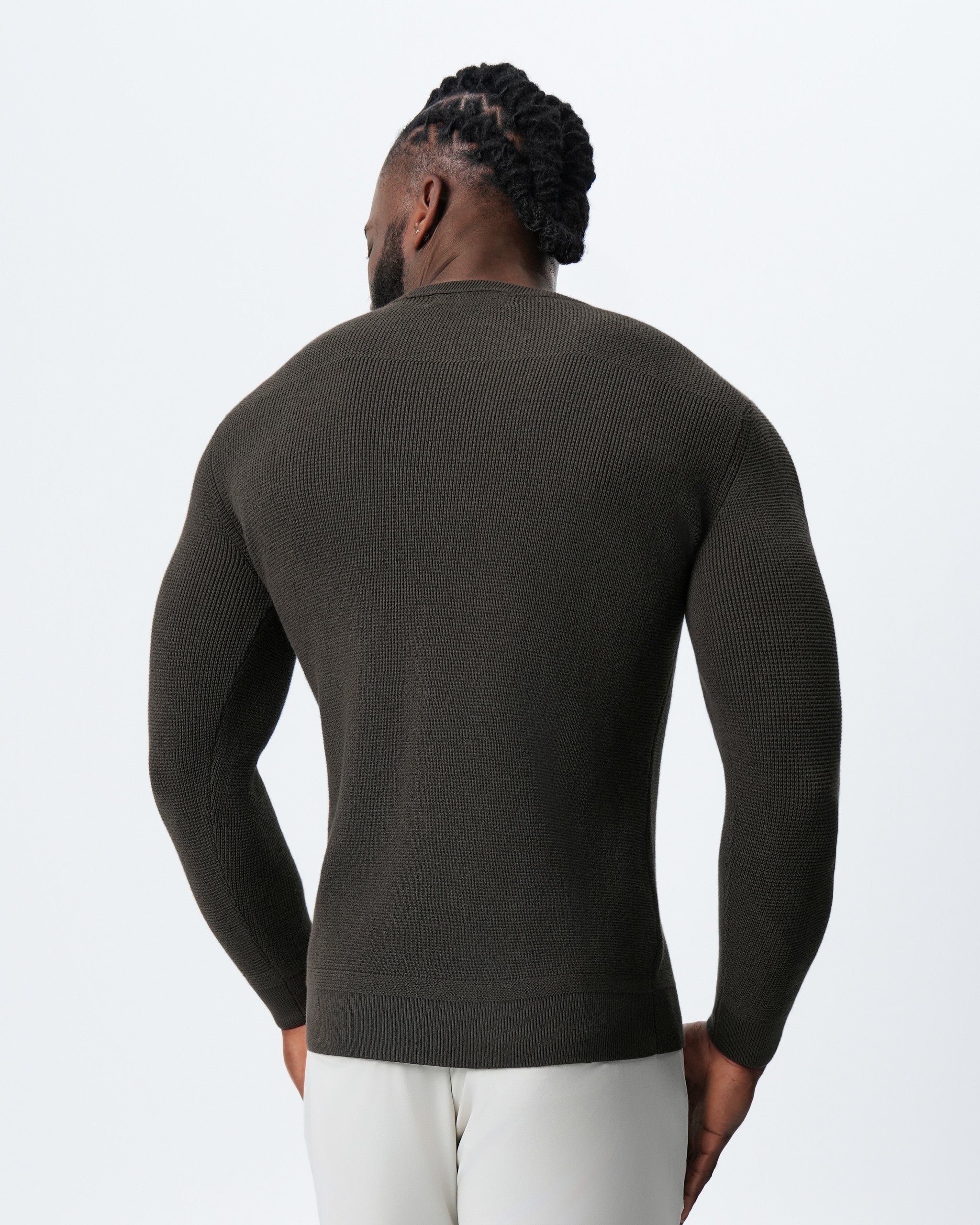 Heavy Knit Crewneck - Dark Brown