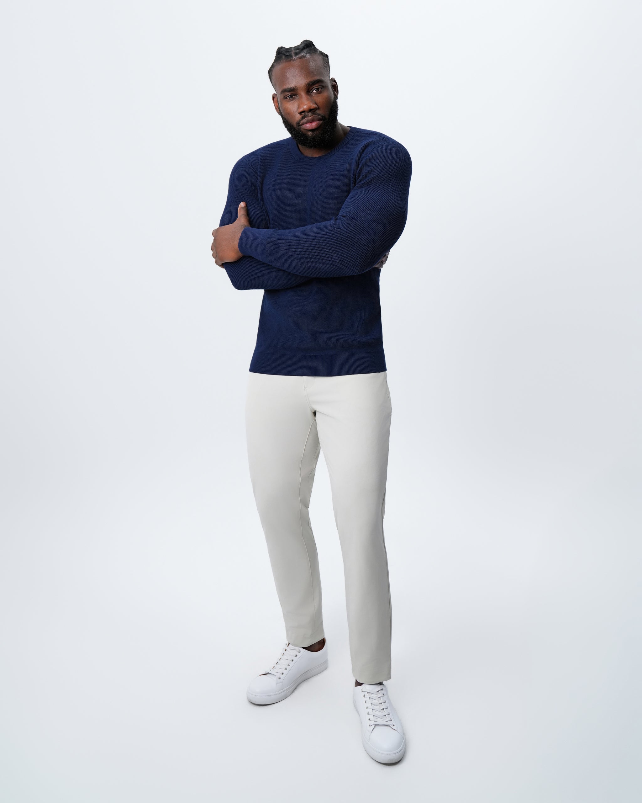 Heavy Knit Crewneck - Deep Navy