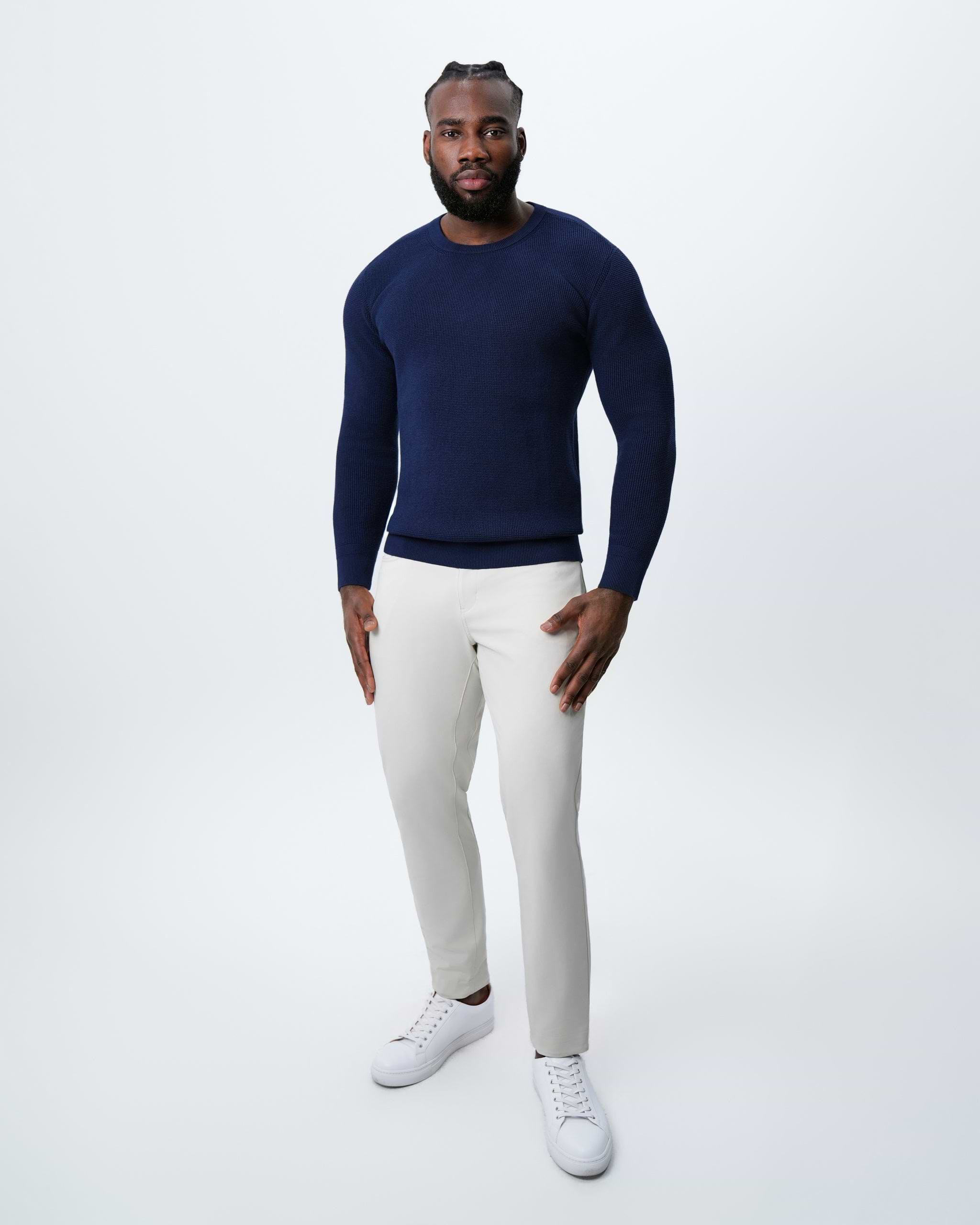 Heavy Knit Crewneck - Deep Navy