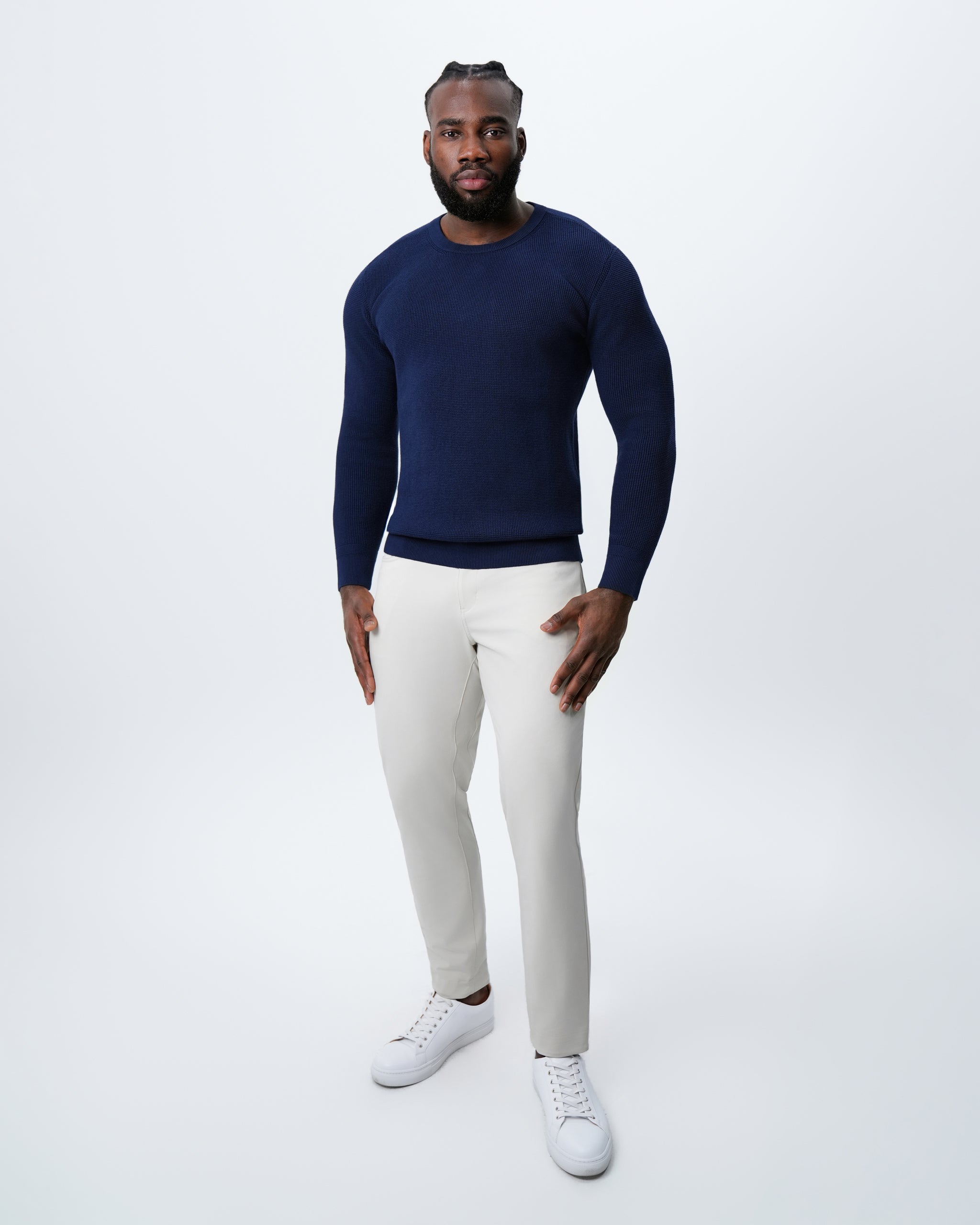 Heavy Knit Crewneck - Deep Navy