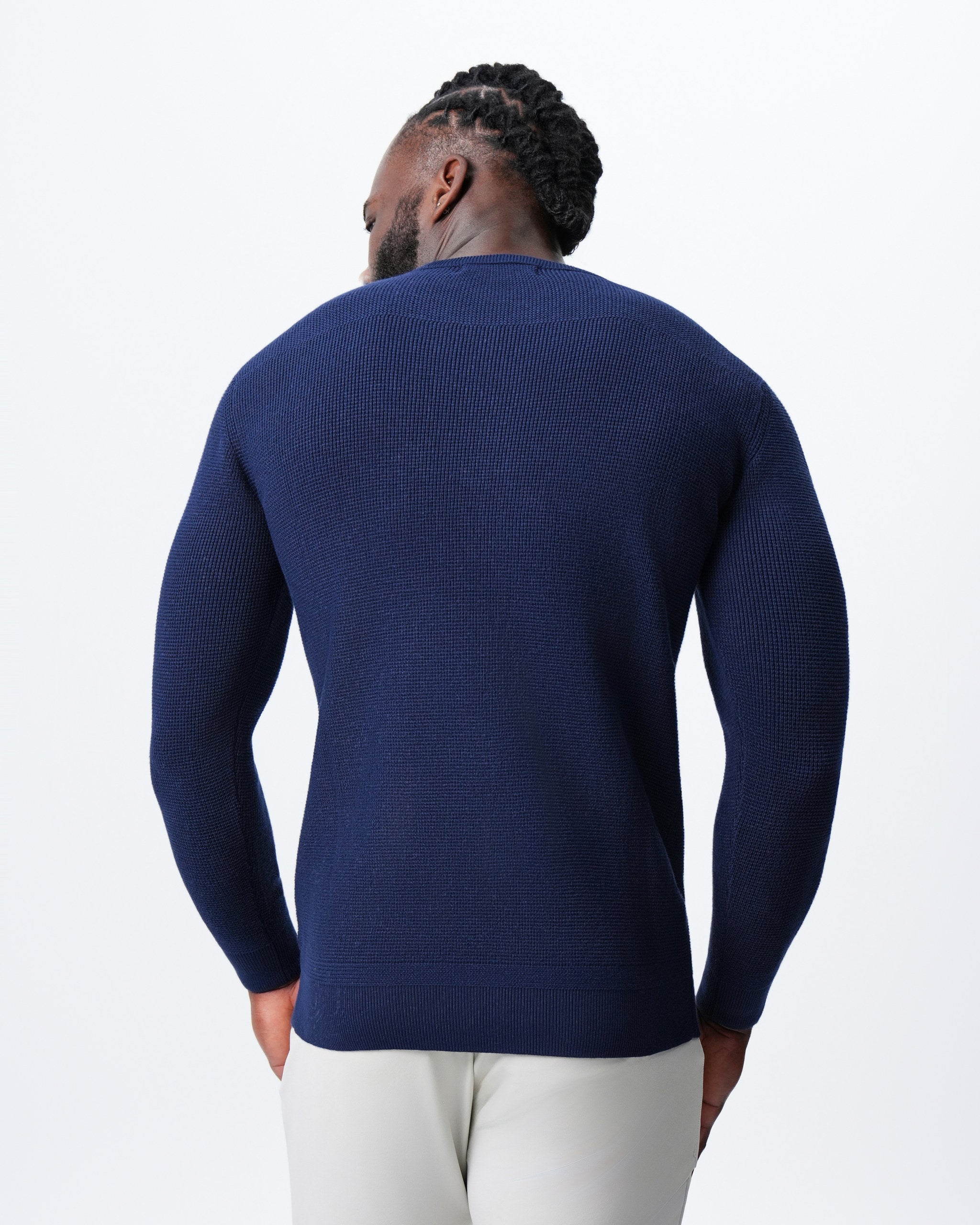 Heavy Knit Crewneck - Deep Navy