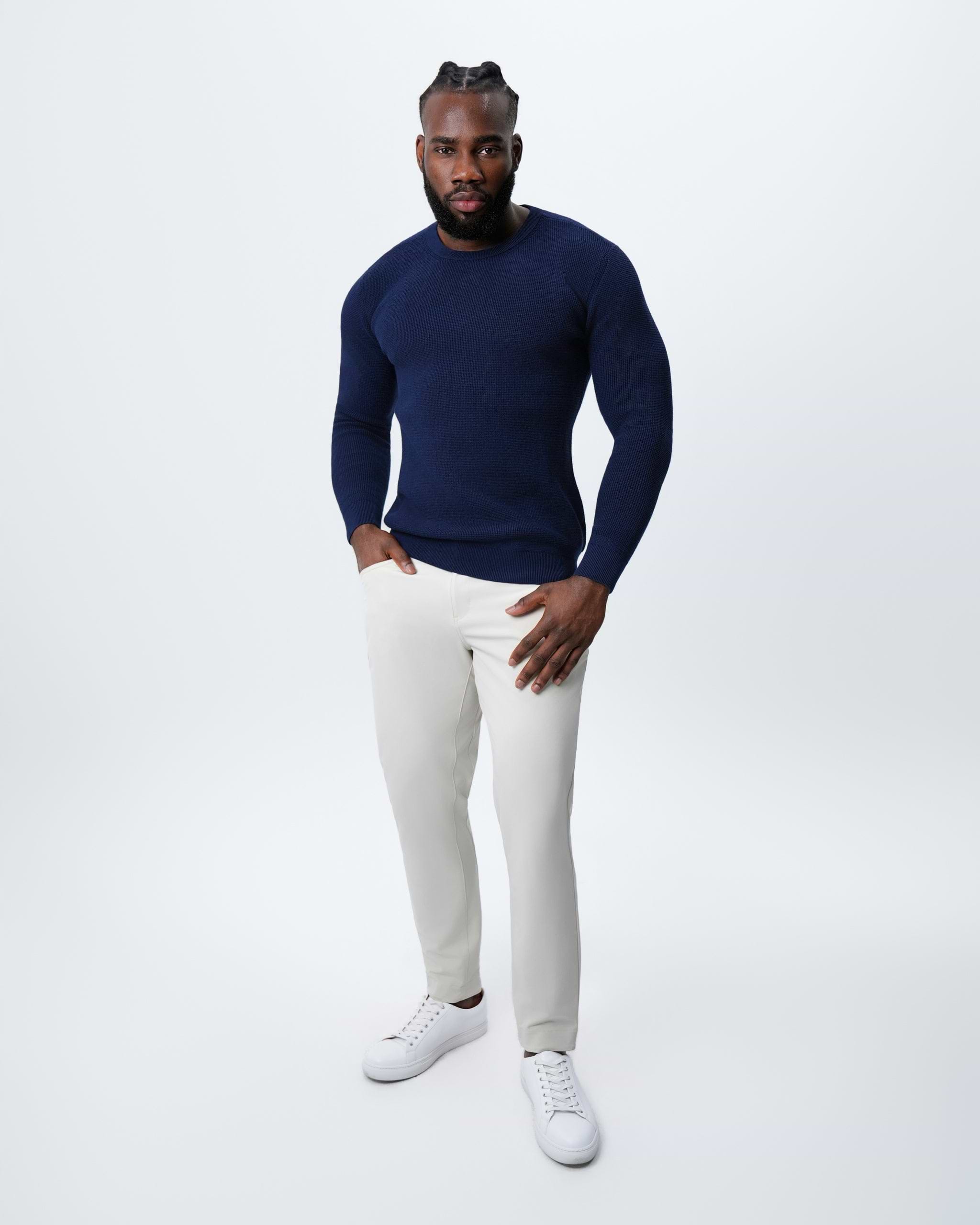 Heavy Knit Crewneck - Deep Navy
