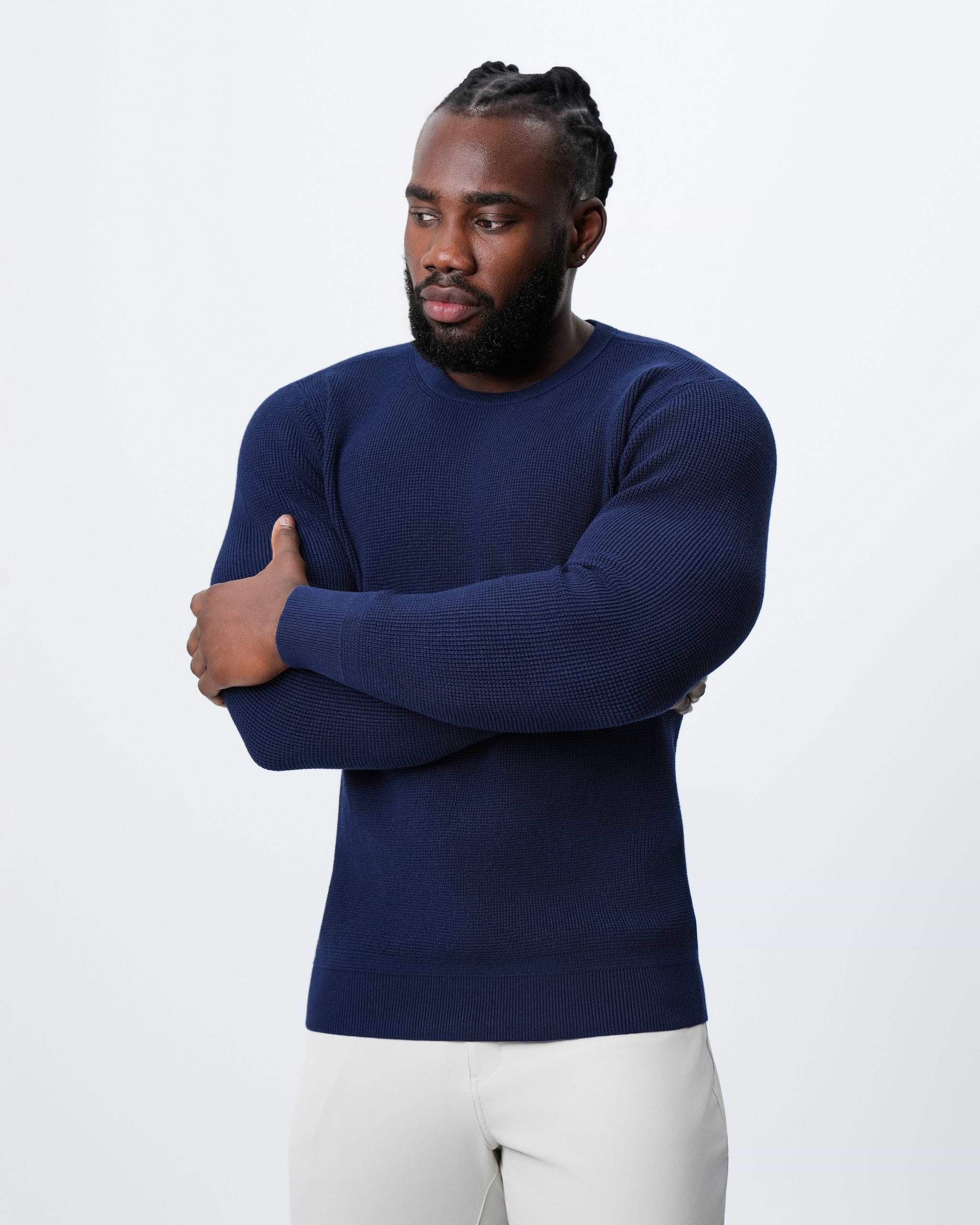 Heavy Knit Crewneck - Deep Navy