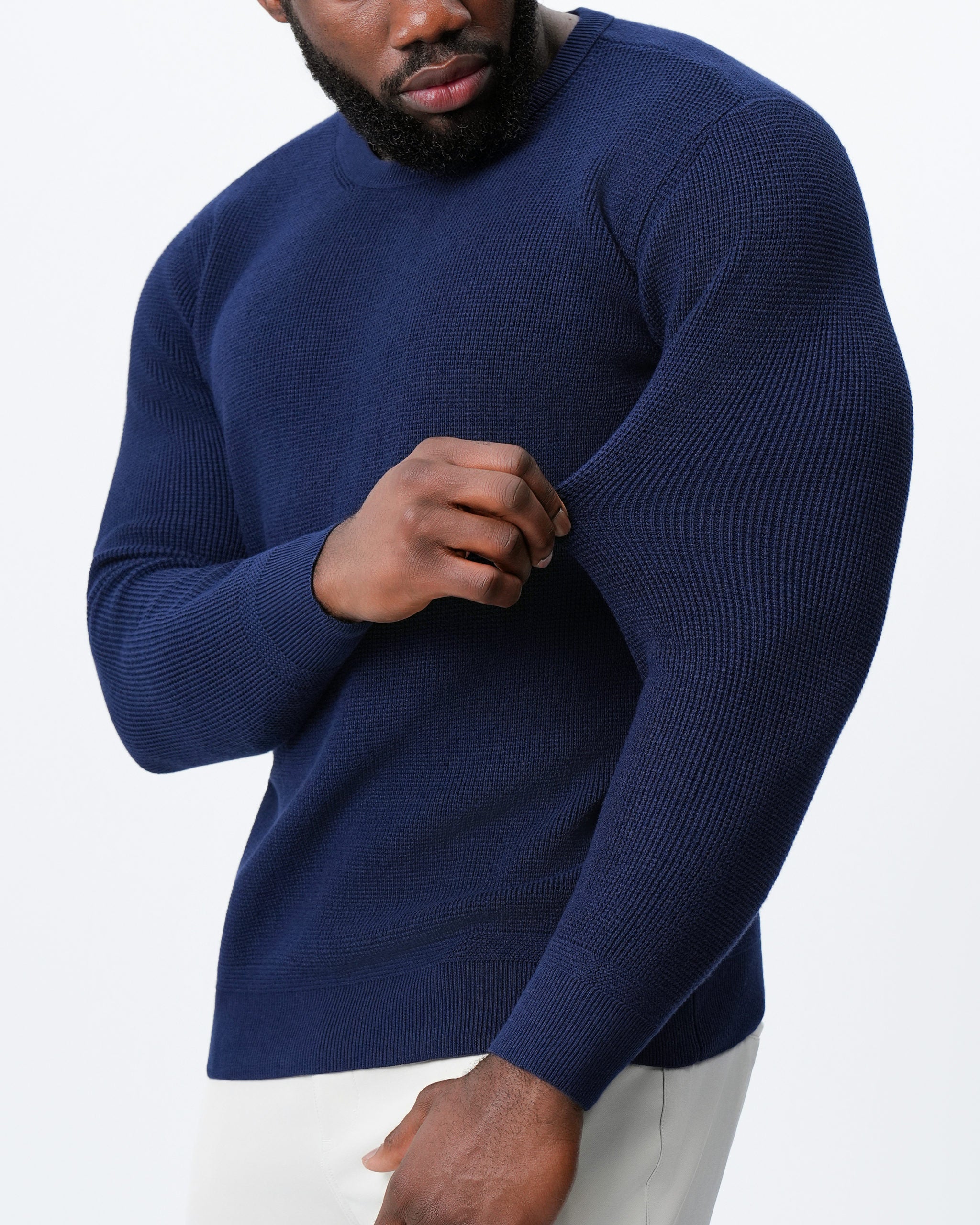 Heavy Knit Crewneck - Deep Navy
