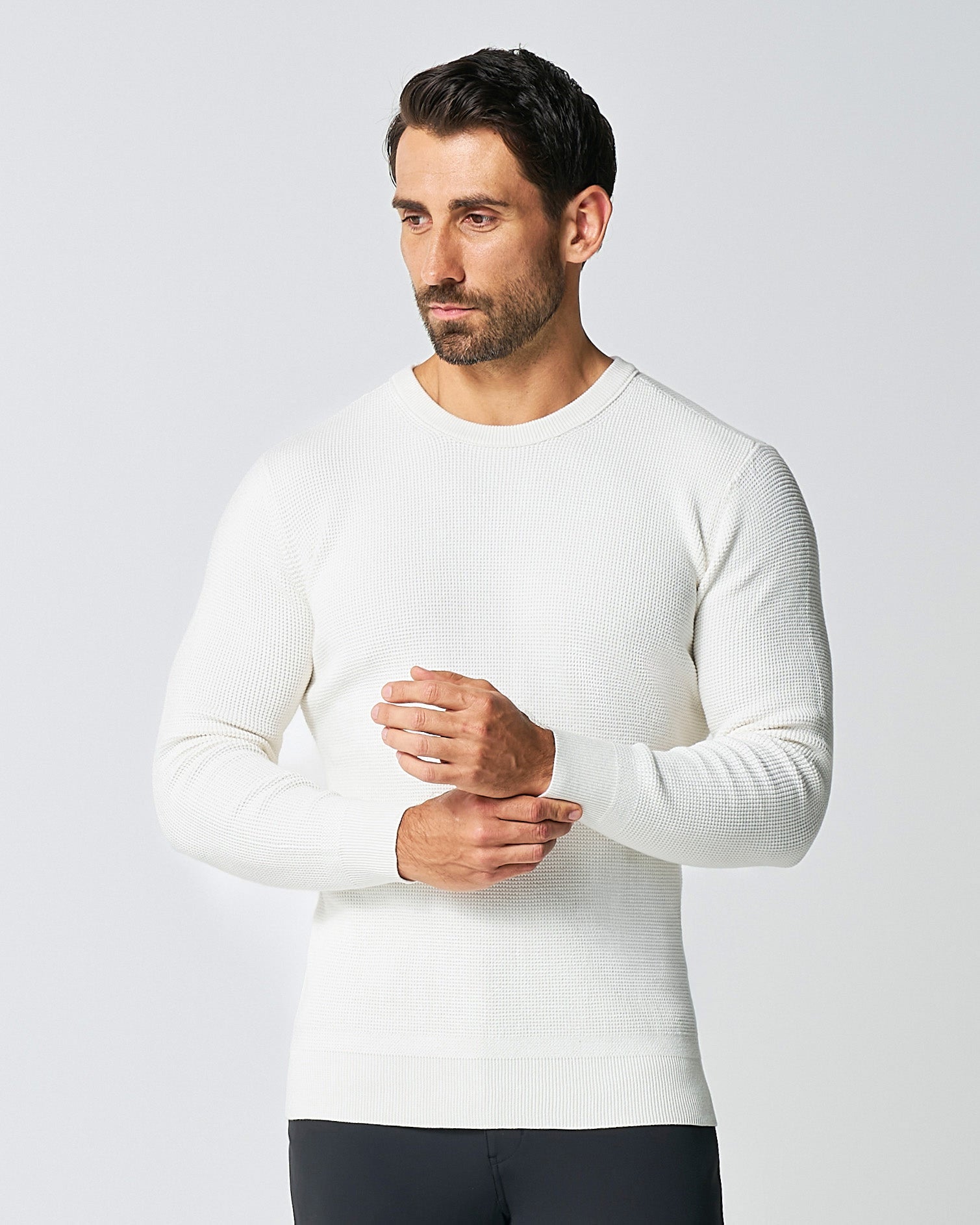 Heavy Knit Crewneck  - Cream