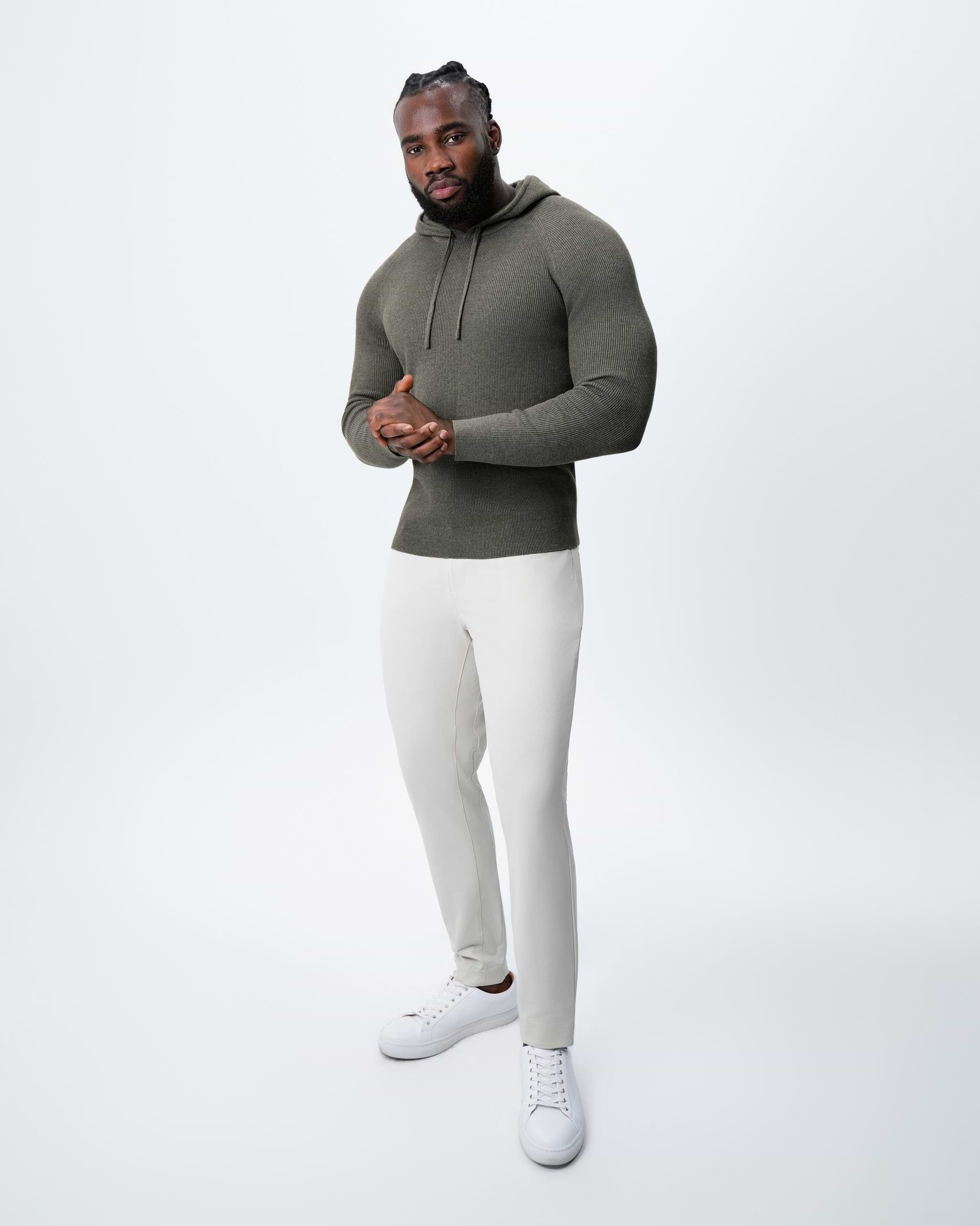 Heavy Knit Hoodie - Ash Olive