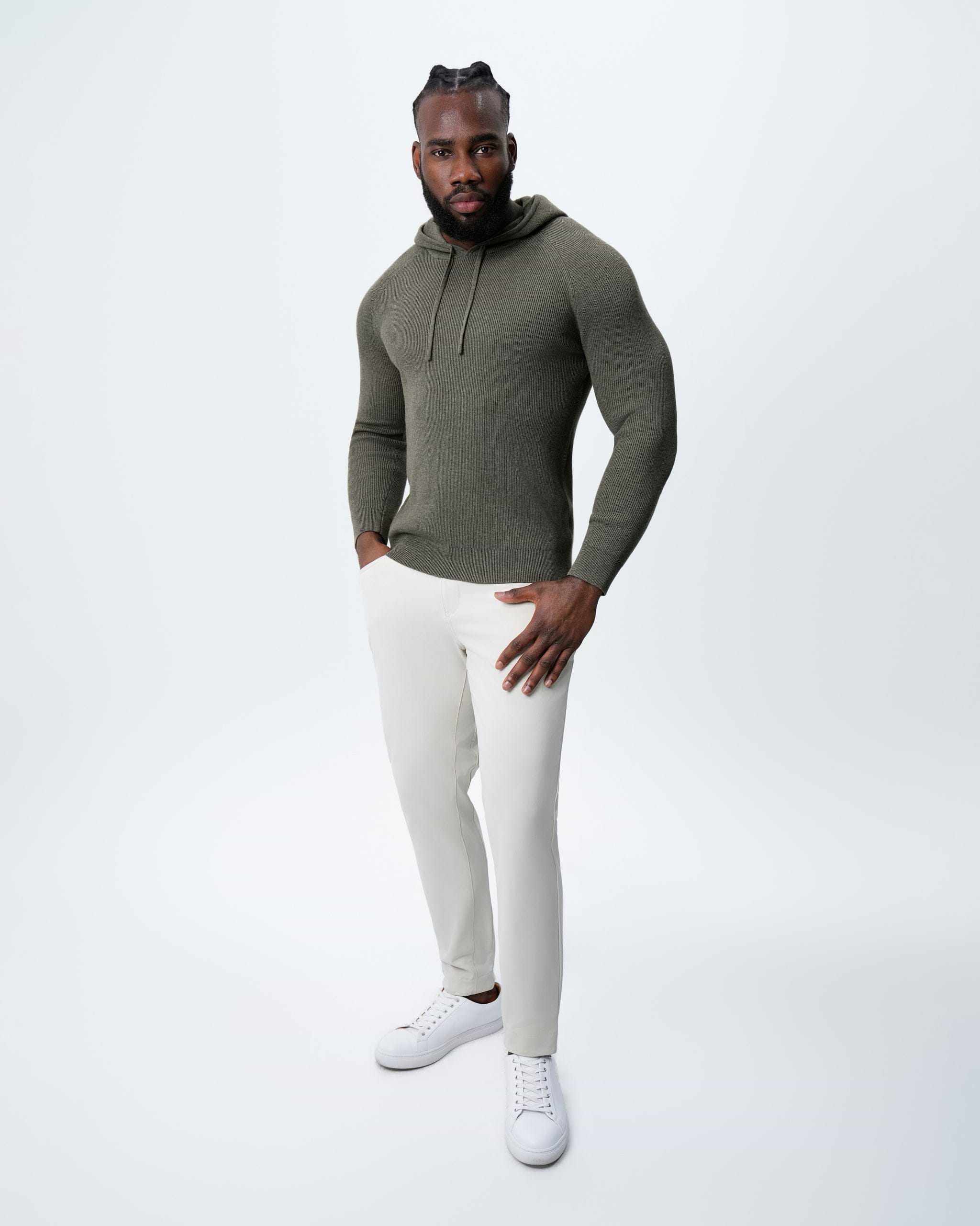 Heavy Knit Hoodie - Ash Olive