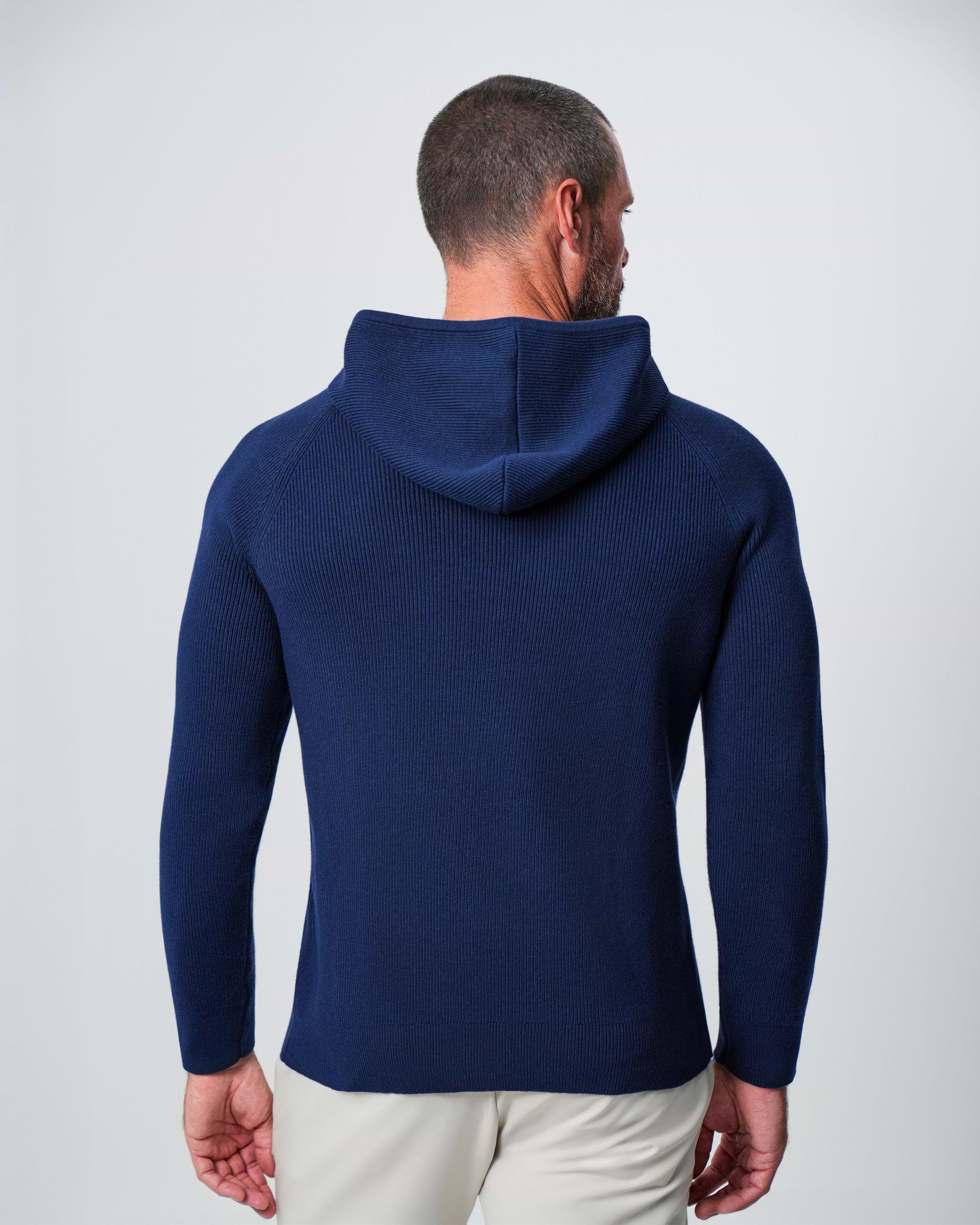 Heavy Knit Hoodie - Deep Navy