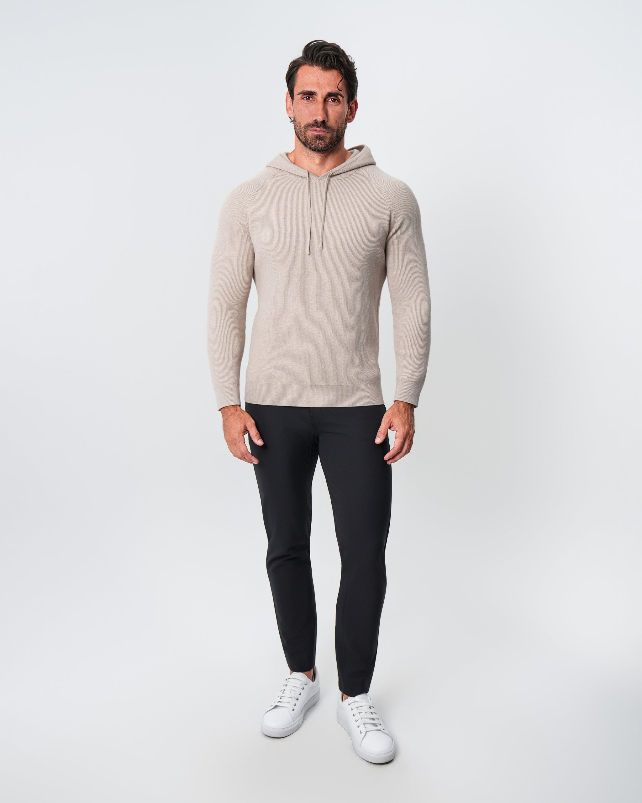 Heavy Knit Hoodie - Tan