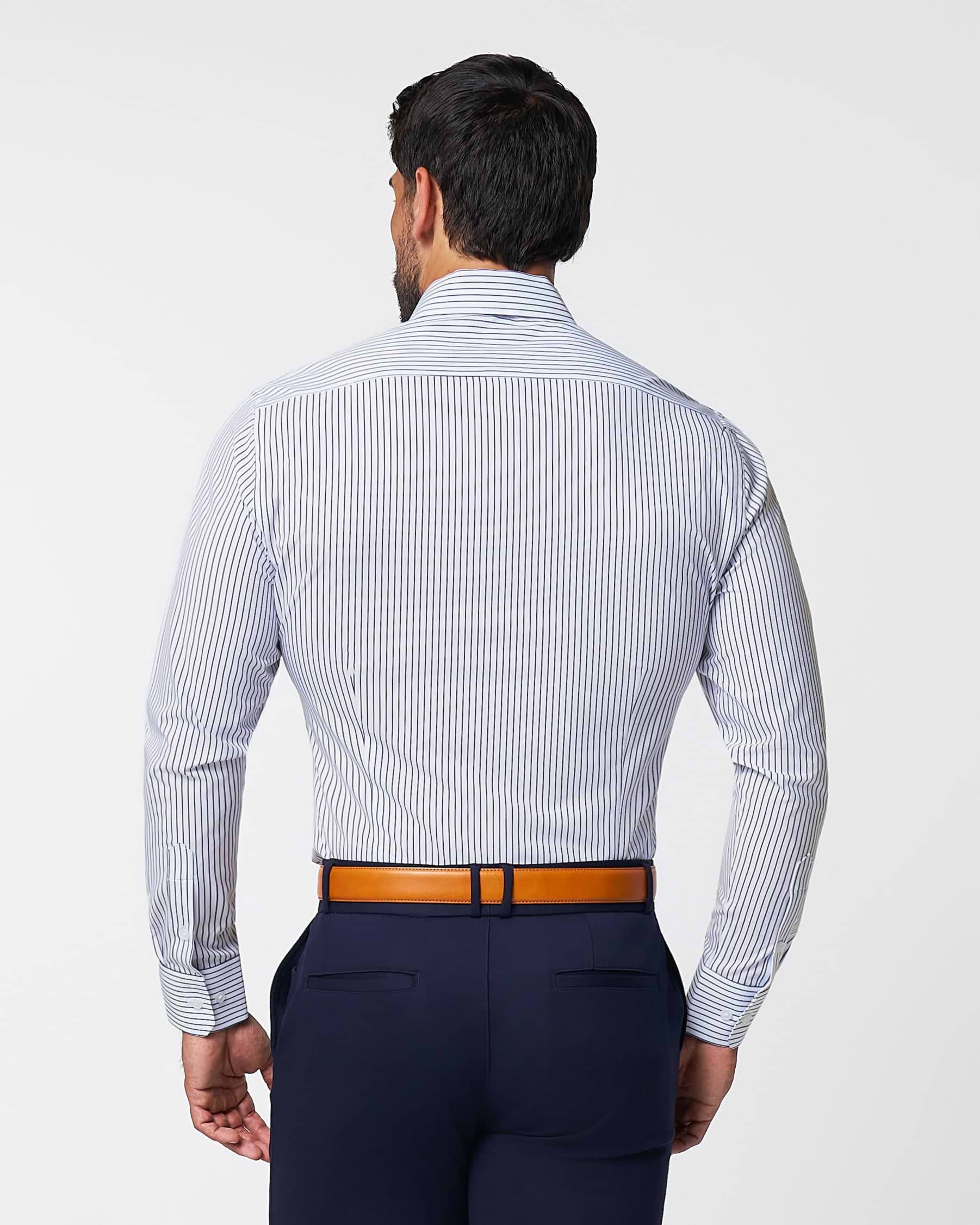 "The Hutton" Navy Pinstripe