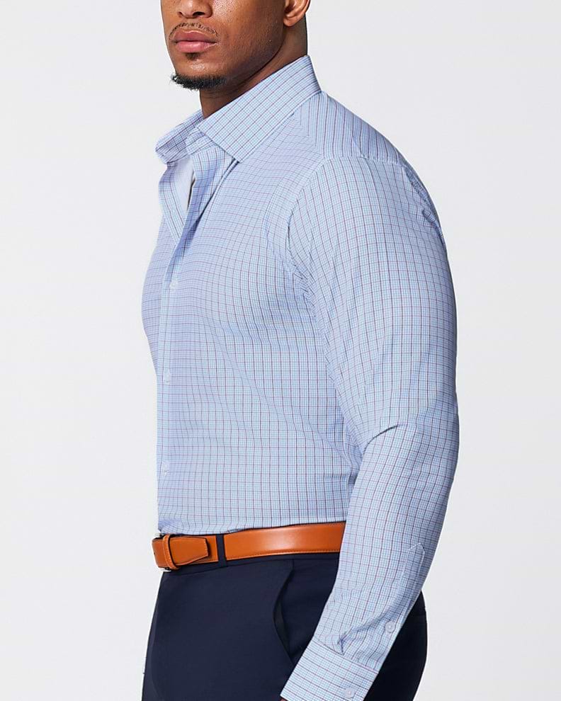 "The Ivaan" Blue & Purple Double Grid