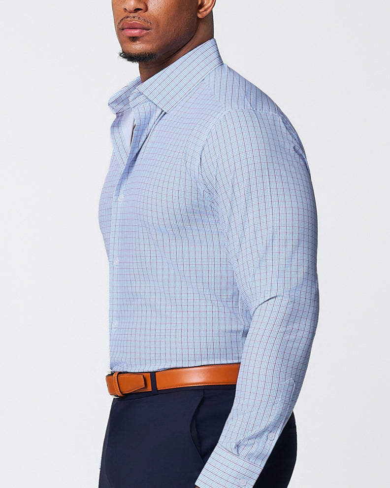 "The Ivaan" Blue & Purple Double Grid