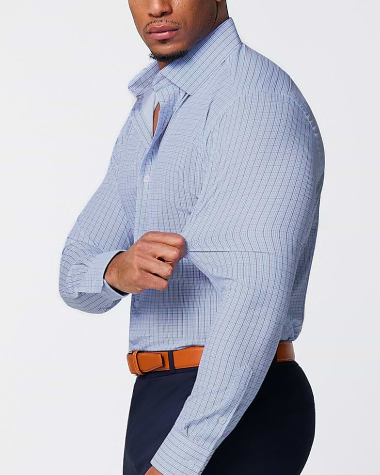 "The Ivaan" Blue & Purple Double Grid