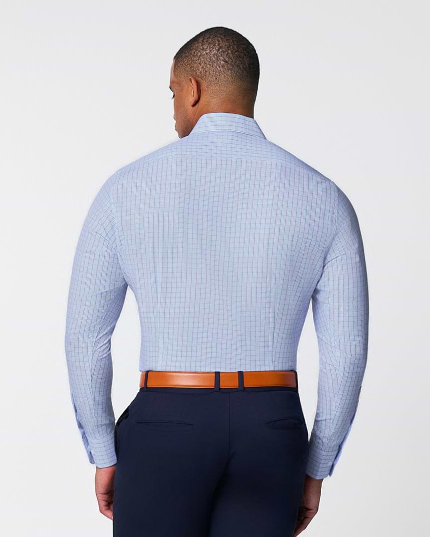 "The Ivaan" Blue & Purple Double Grid