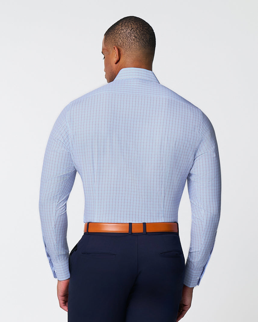 "The Ivaan" Blue & Purple Double Grid