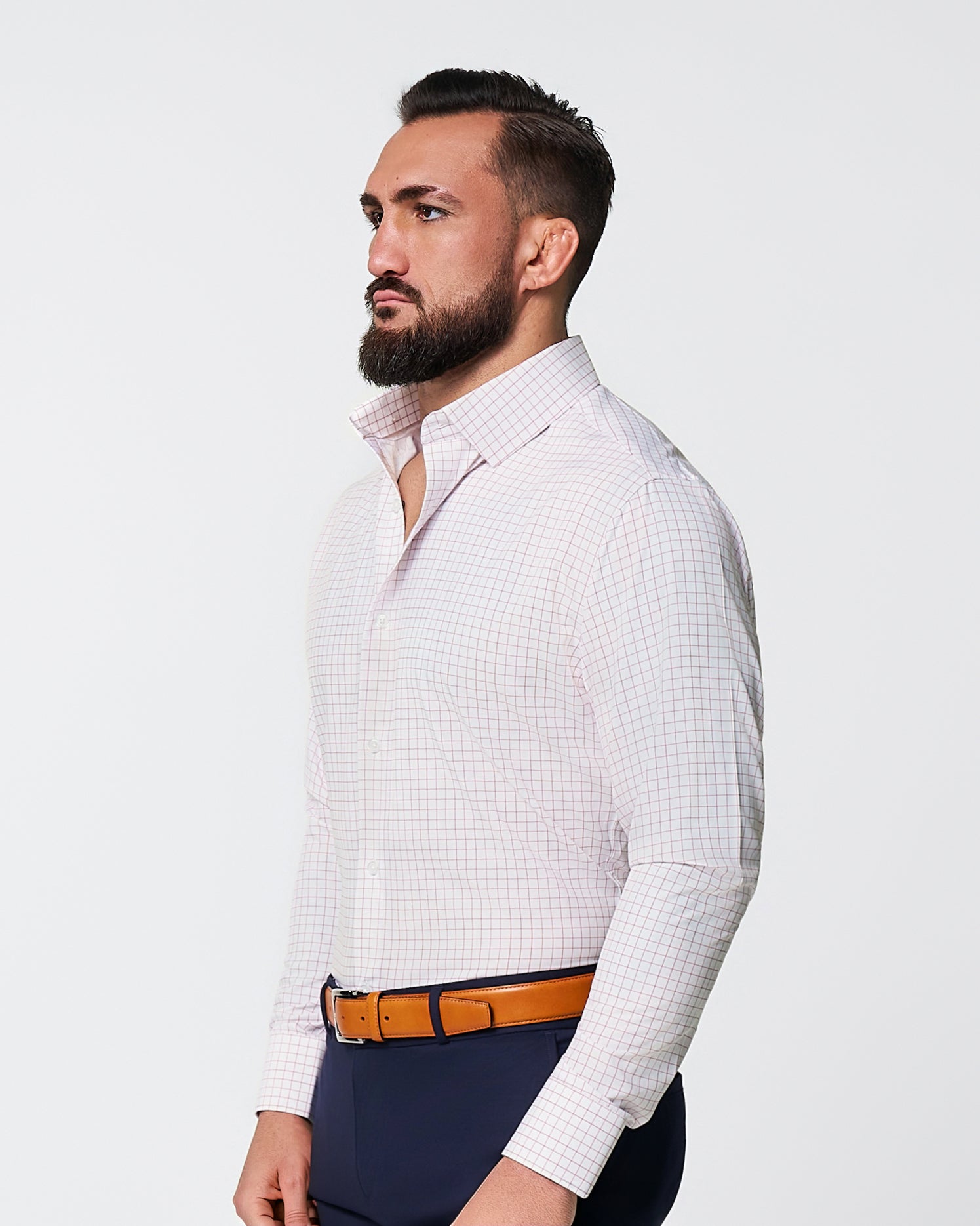 "The Julius" Maroon Windowpane