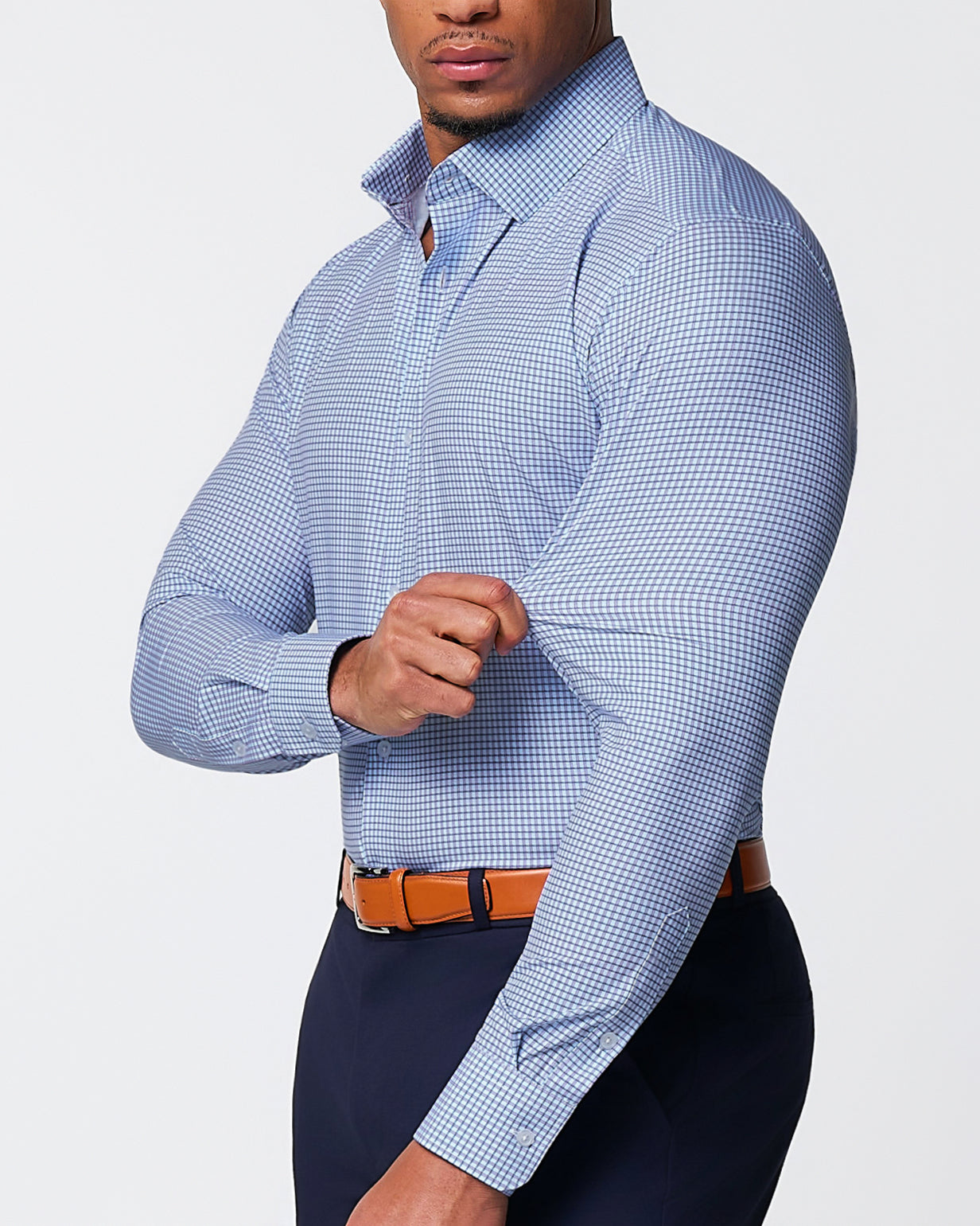 "The Keystone" Pink & Navy Windowpane