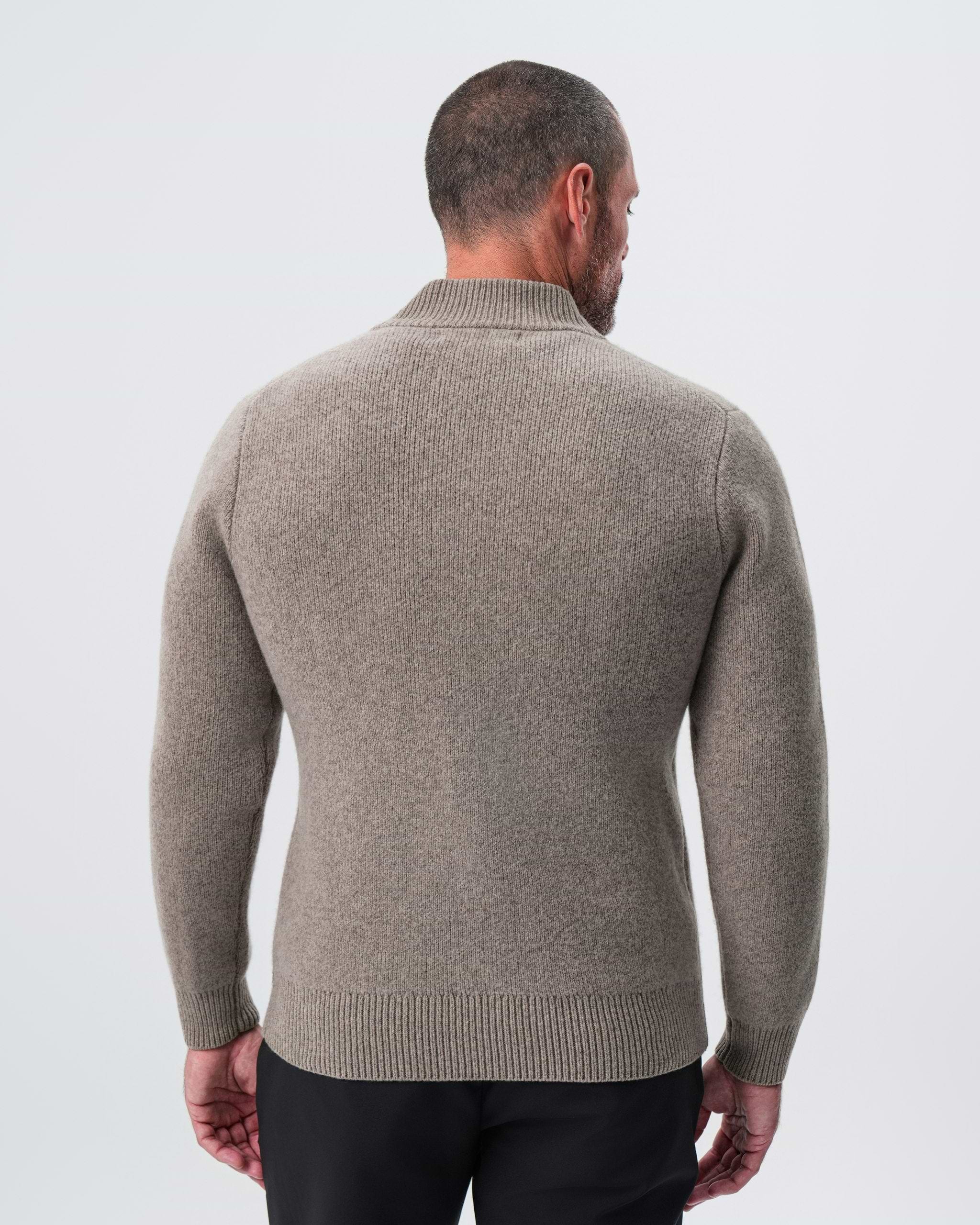 Knit Sweater Bomber - Taupe