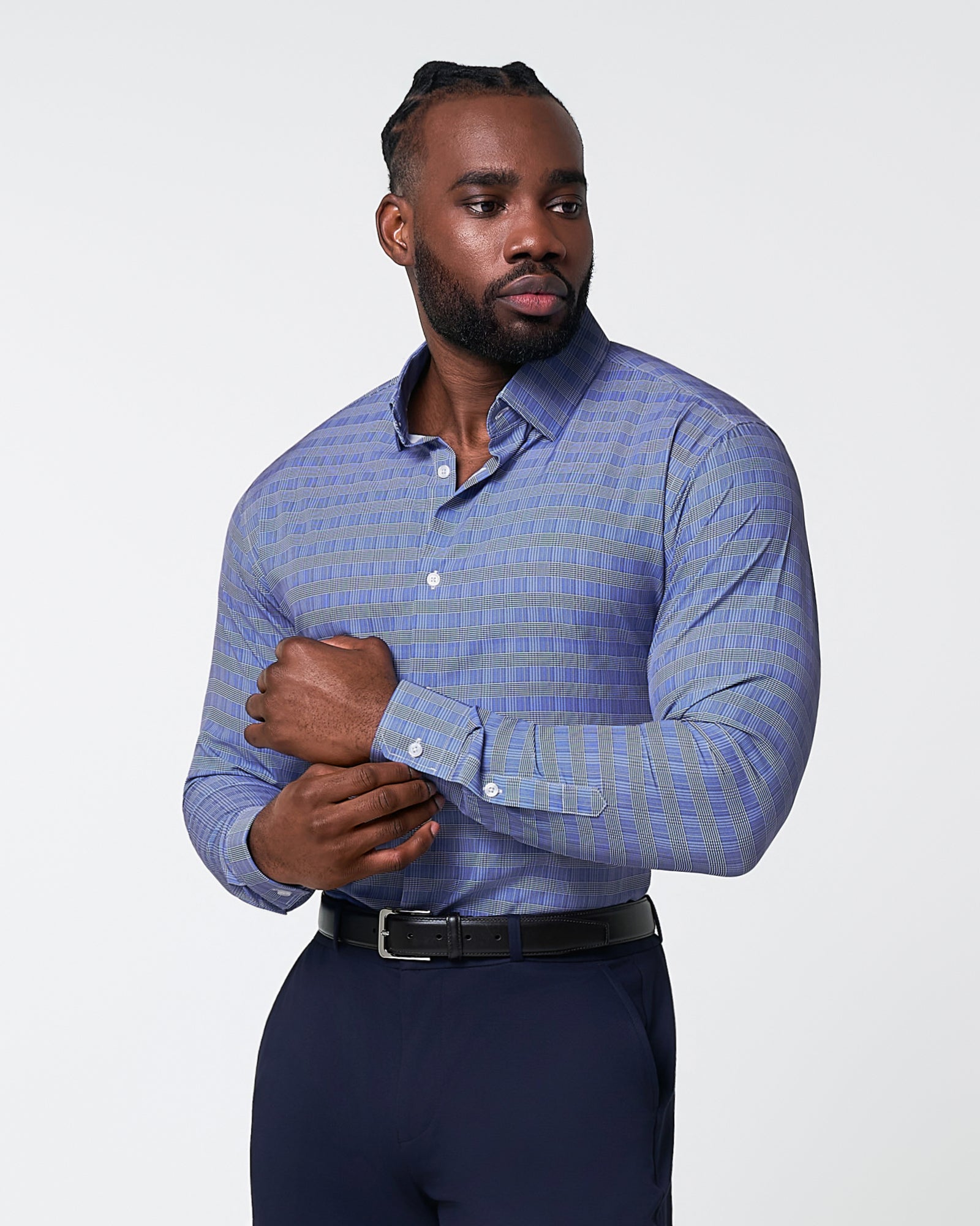 "The Knox" Navy & White Plaid