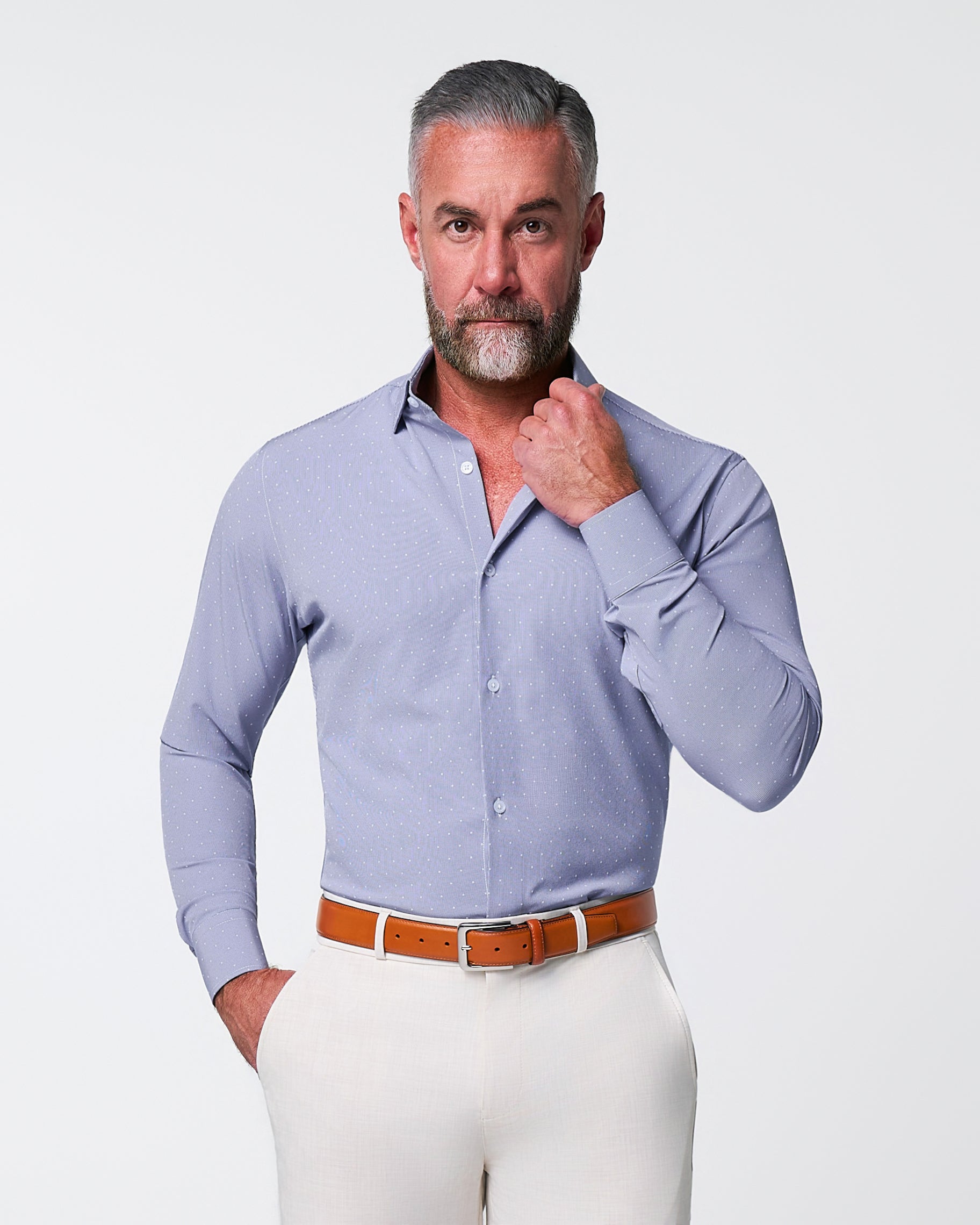 "The Lambert" Blue with White Dots
