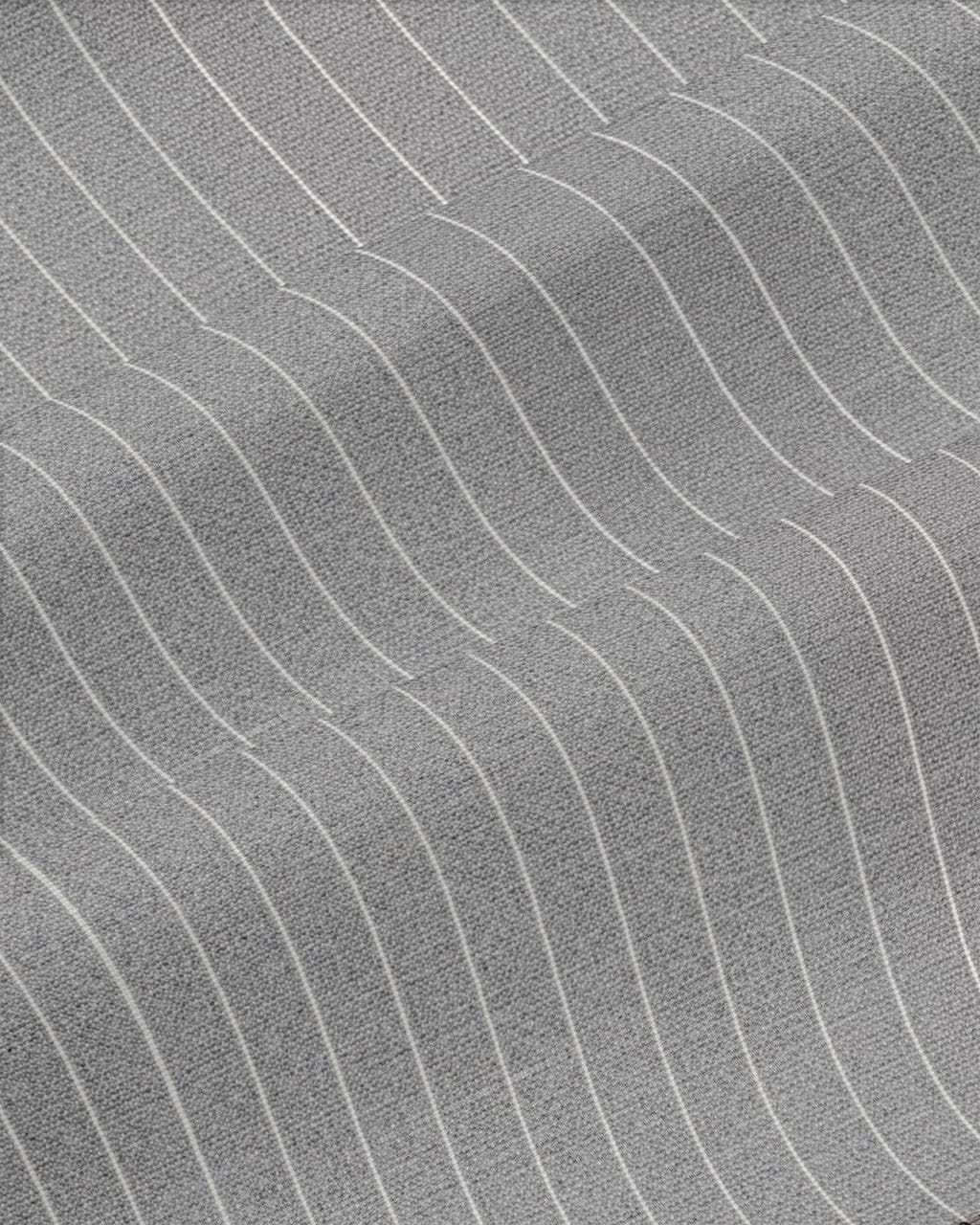 Athletic Fit Stretch Suit - Light Grey Chalk Stripe