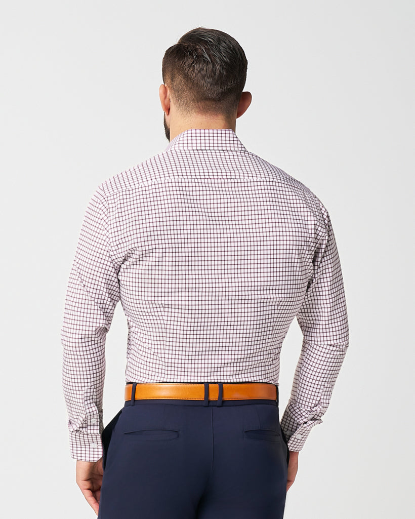 "The Maurice" Maroon Windowpane