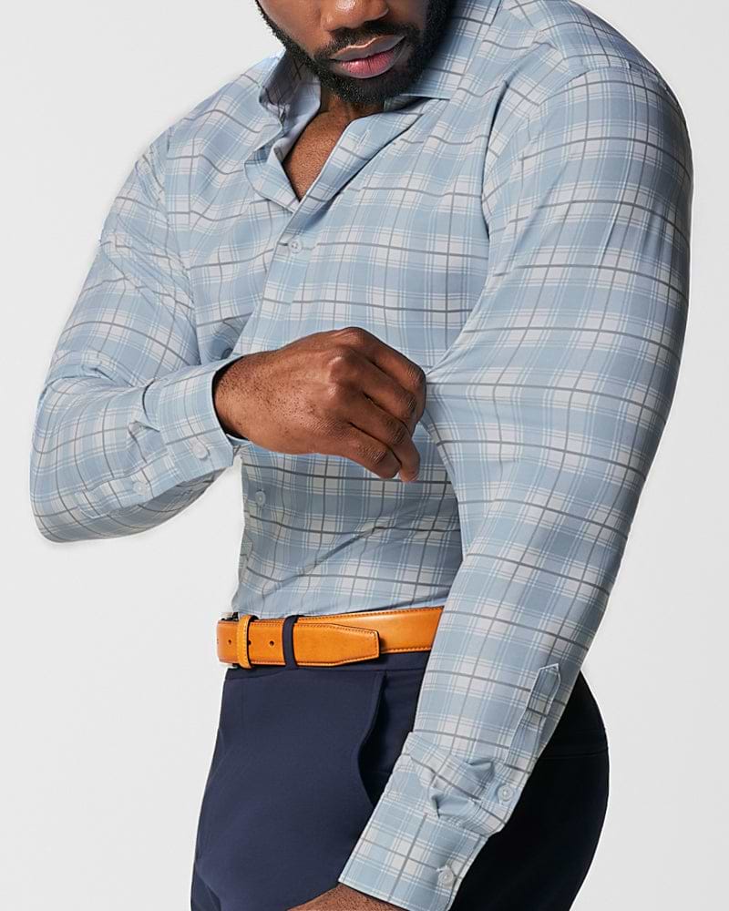 "The Mello" Light Blue & Grey Multi Plaid