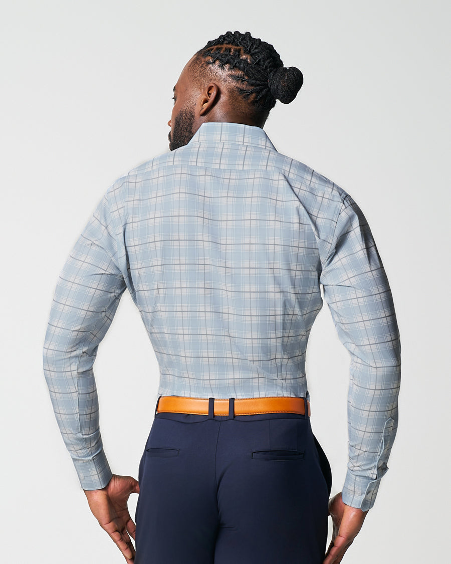 "The Mello" Light Blue & Grey Multi Plaid