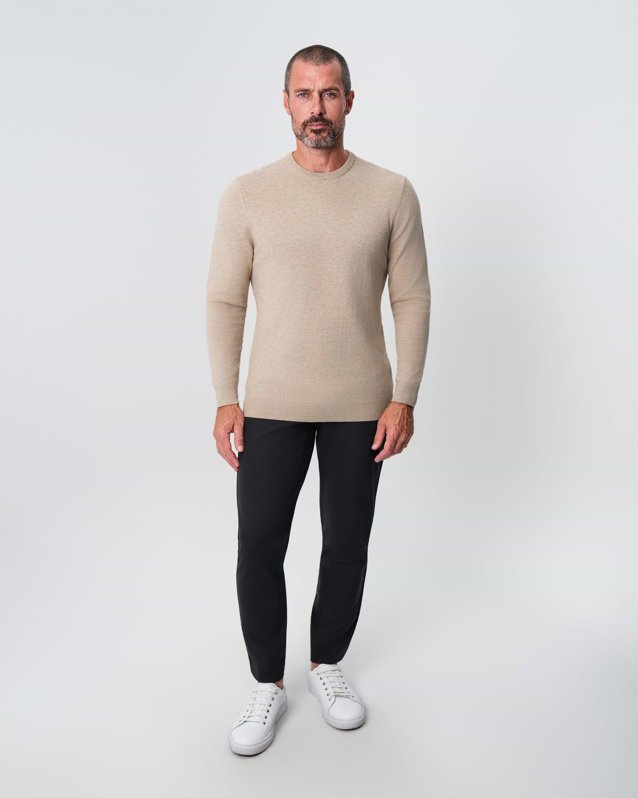Mid-Weight Wool Crewneck - Tan