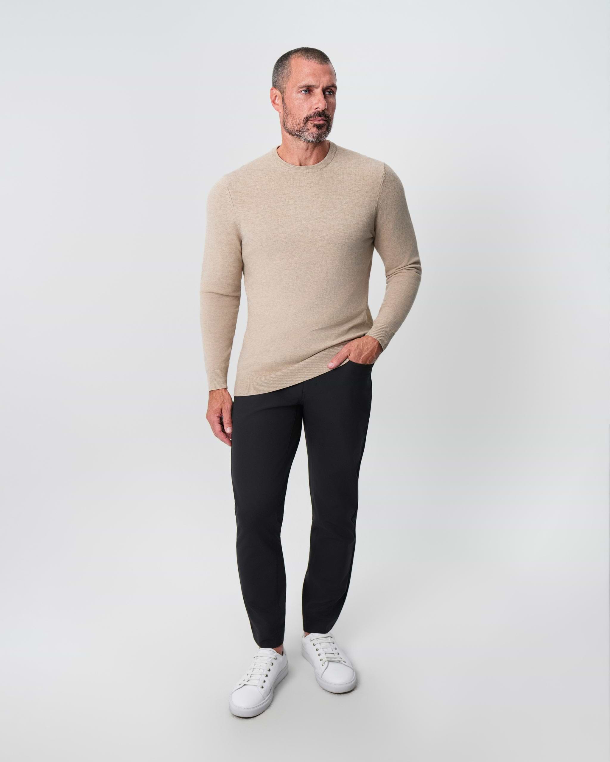 Mid-Weight Wool Crewneck - Tan