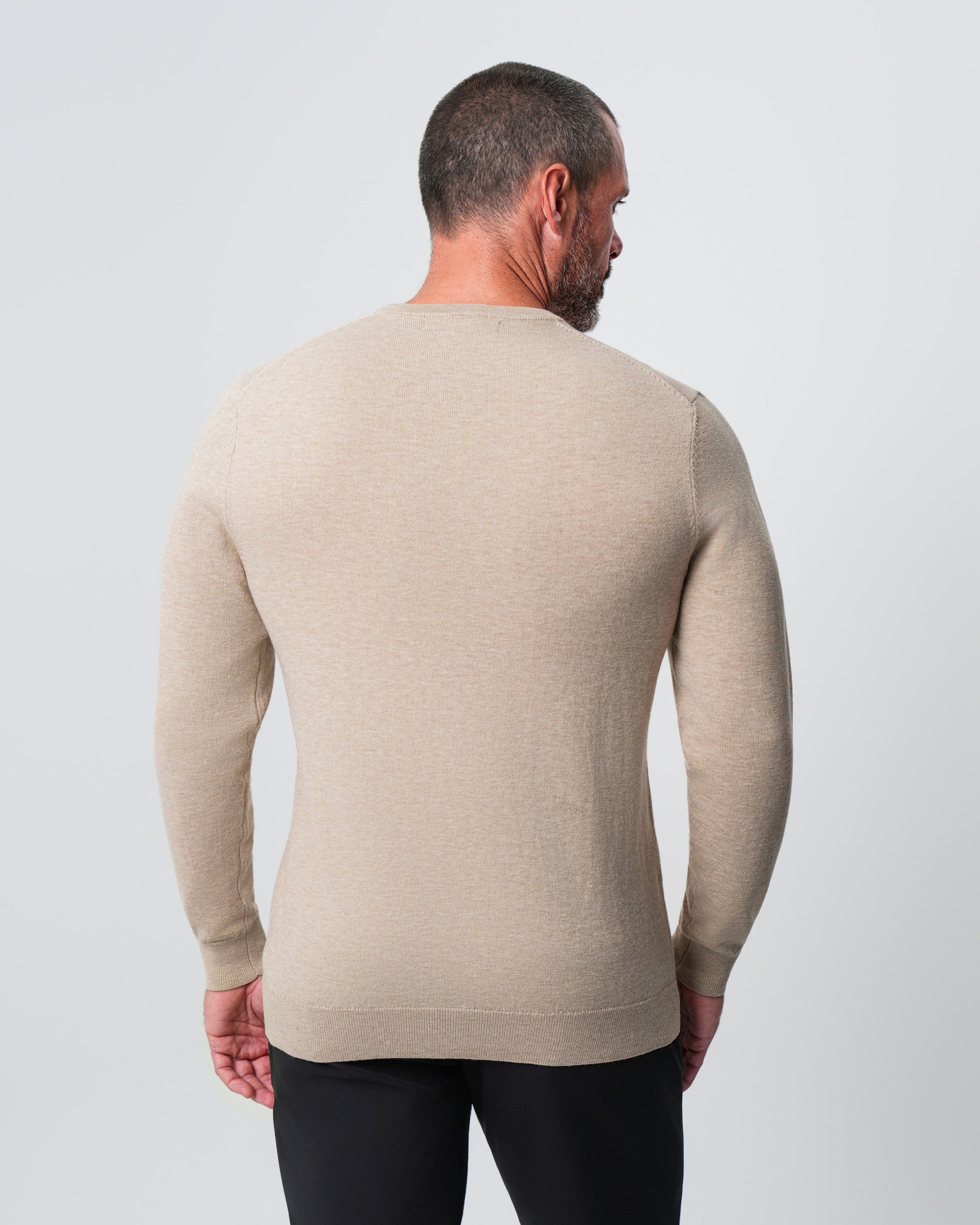 Mid-Weight Wool Crewneck - Tan
