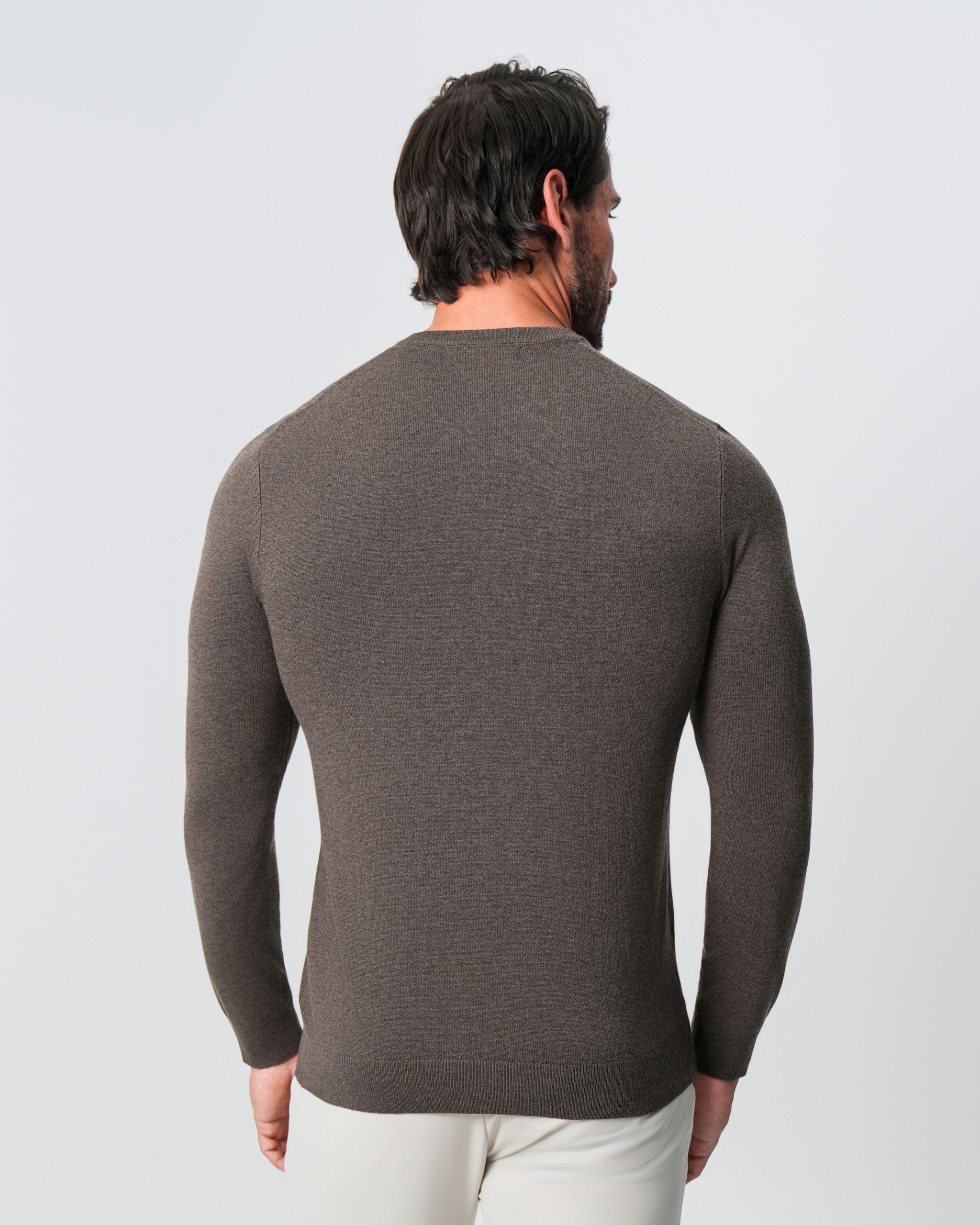 Mid-Weight Wool Crewneck - Brown