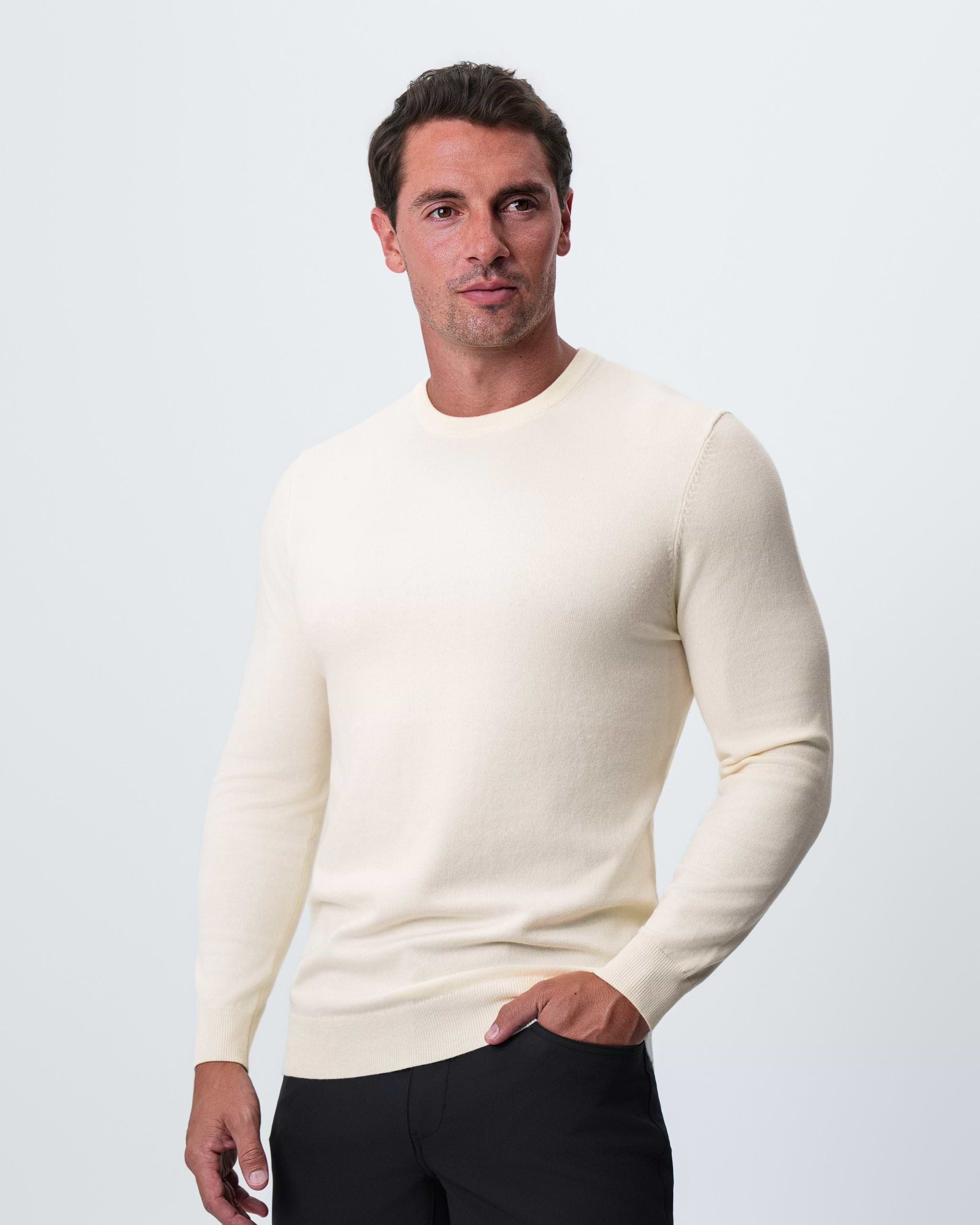 Mid-Weight Wool Crewneck - Cream