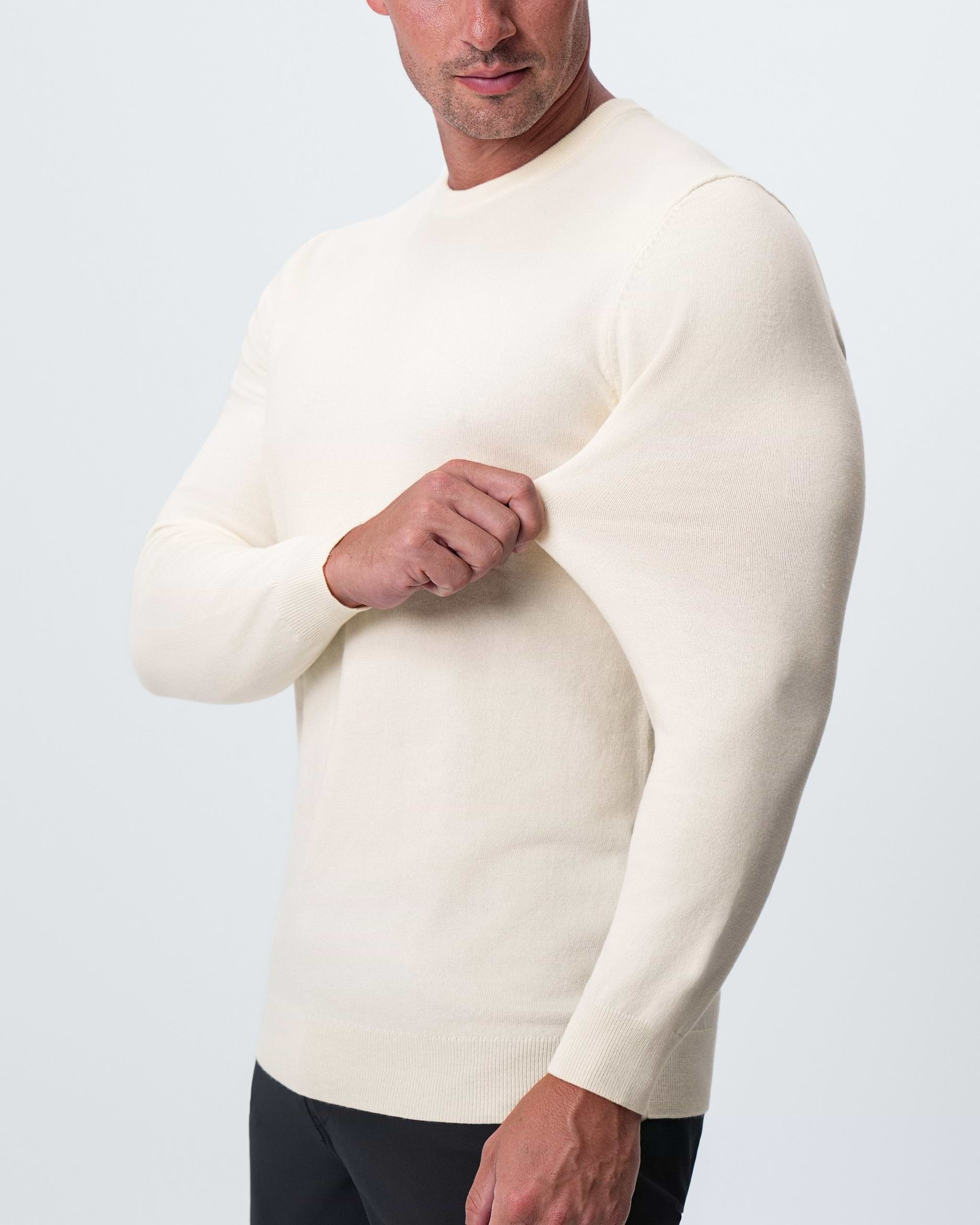 Mid-Weight Wool Crewneck - Cream