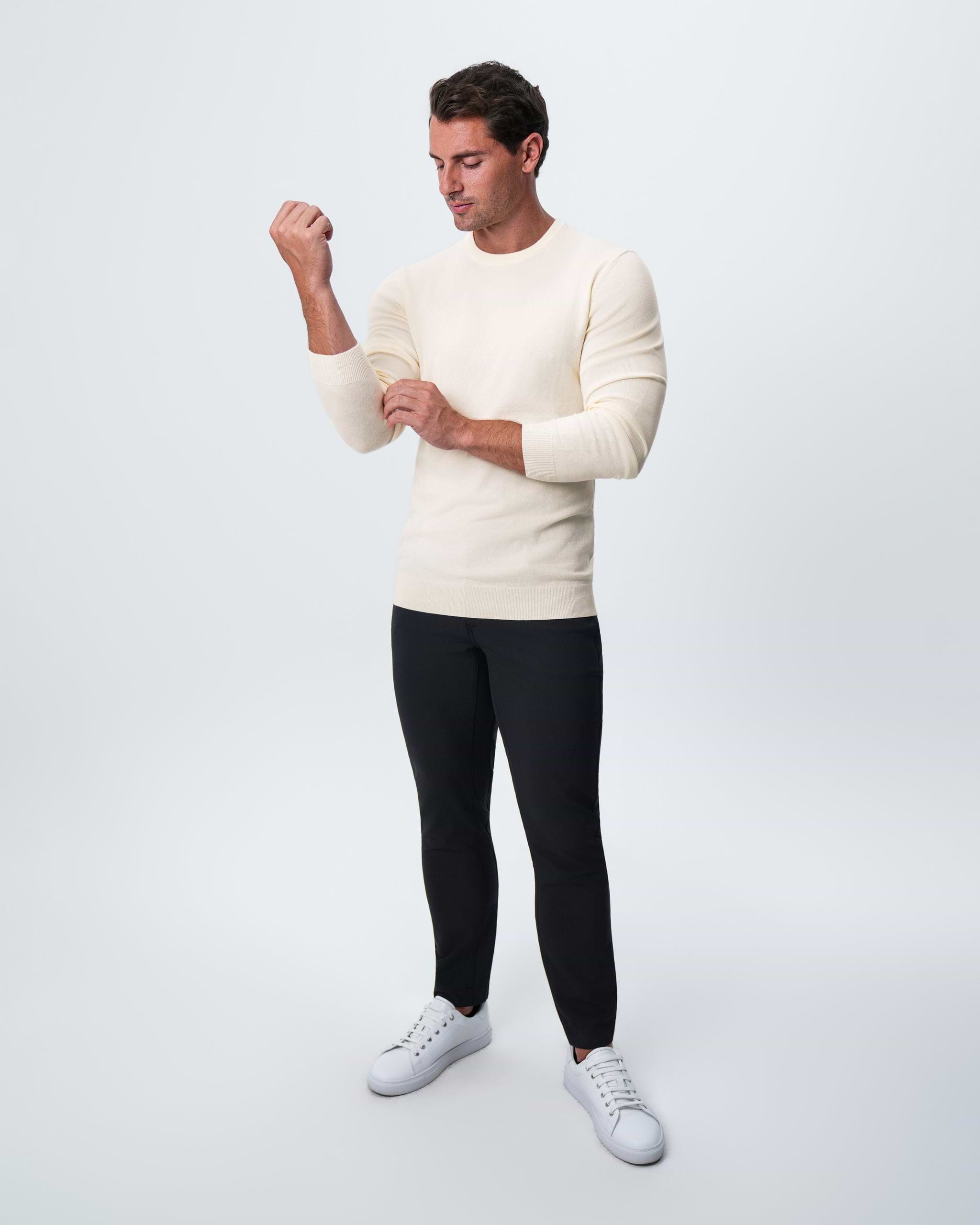 Mid-Weight Wool Crewneck - Cream