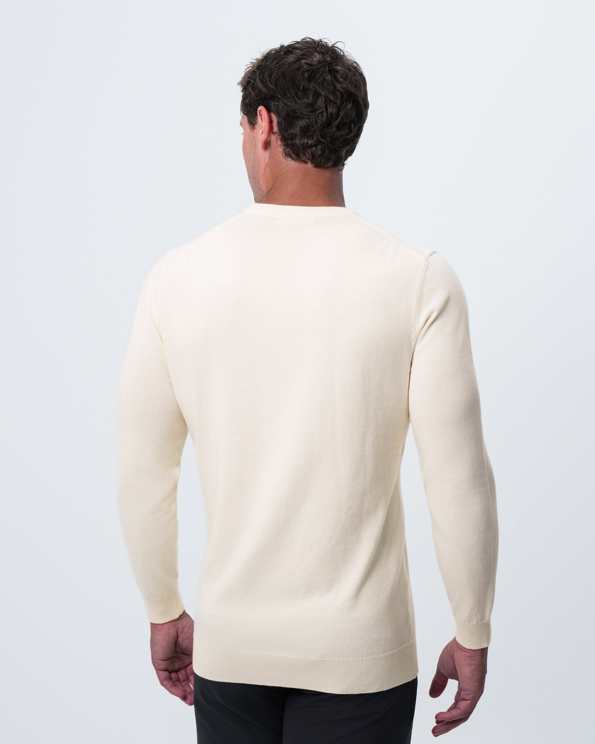 Mid-Weight Wool Crewneck - Cream
