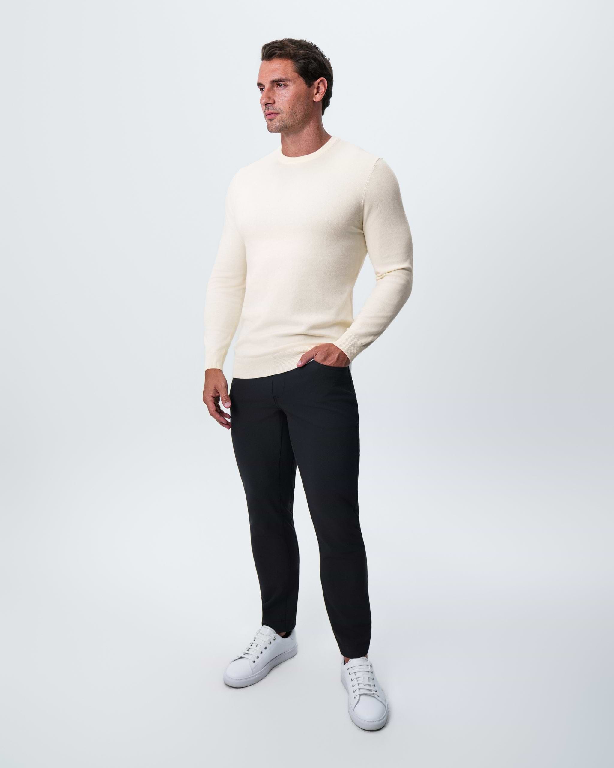 Mid-Weight Wool Crewneck - Cream
