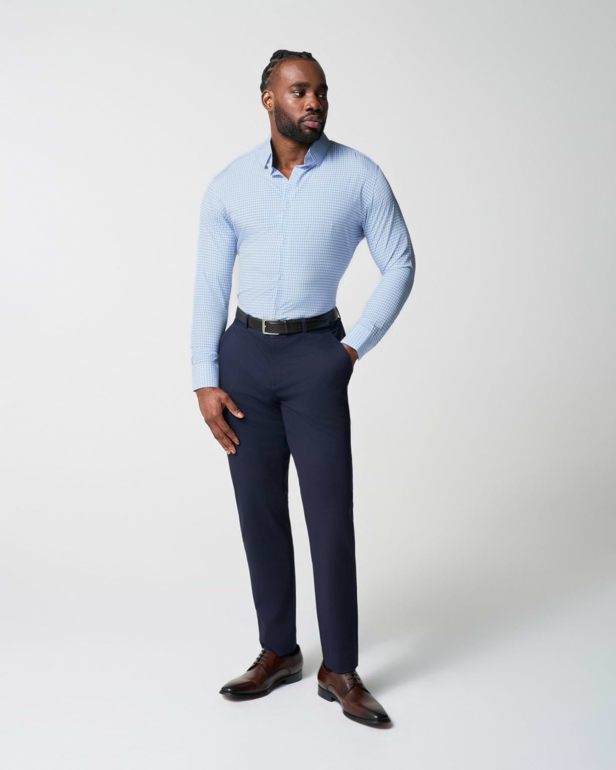 "The Mills" Light Blue Gingham
