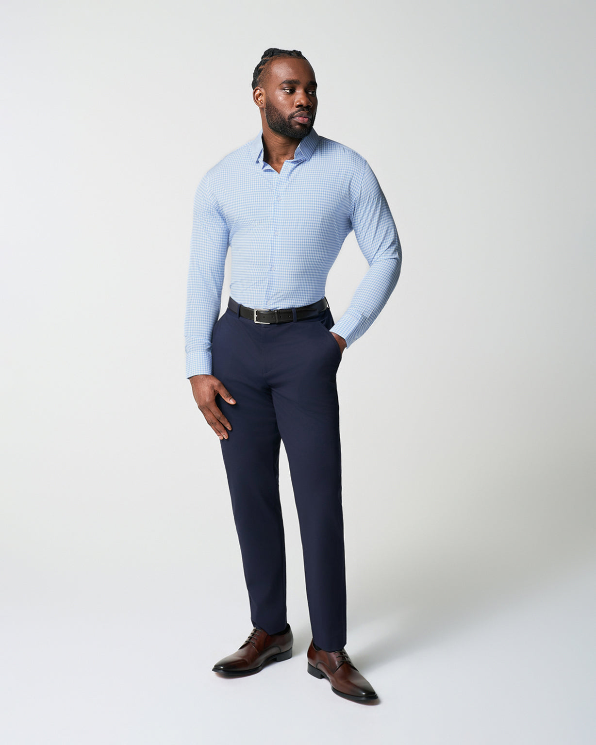 "The Mills" Light Blue Gingham