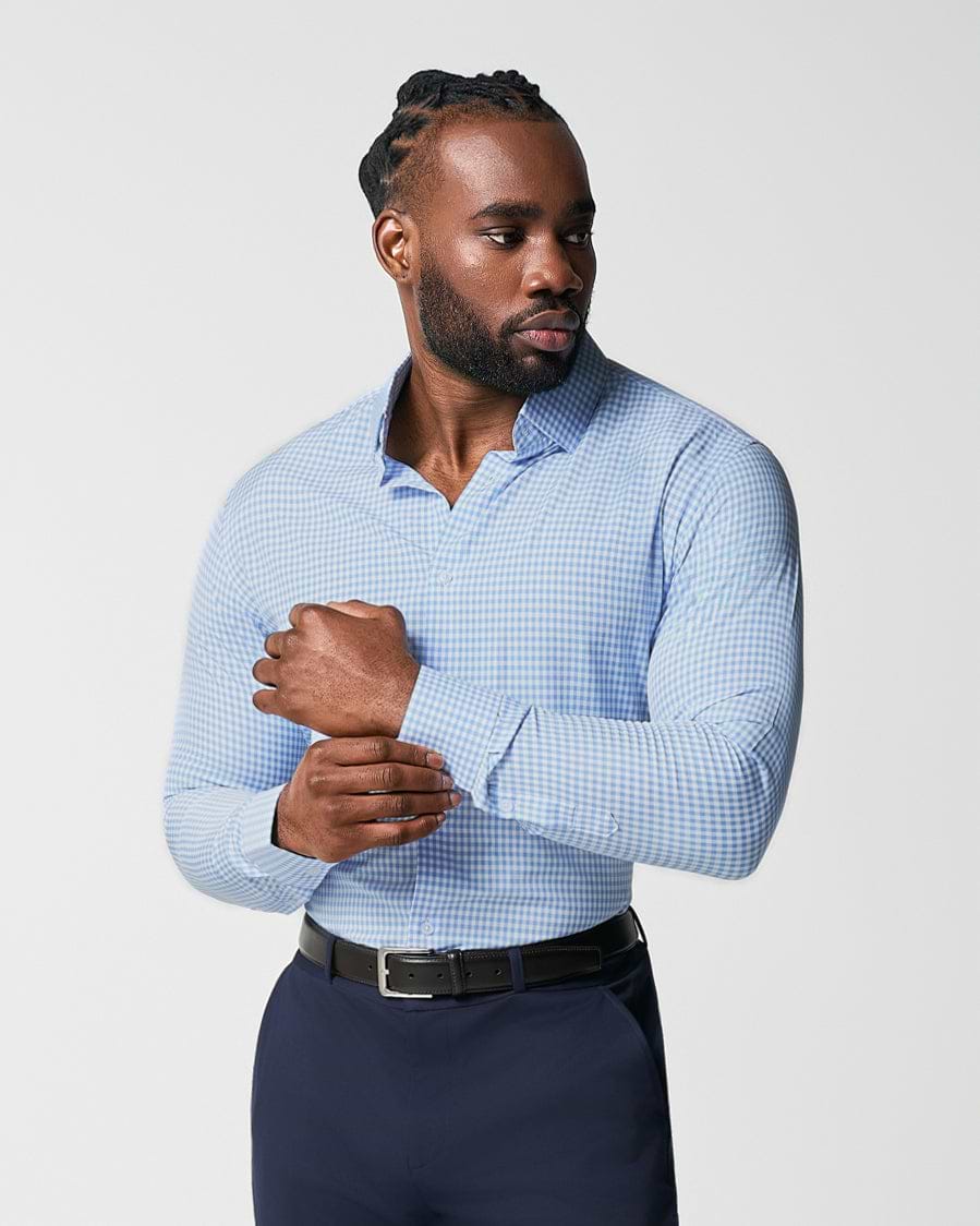 "The Mills" Light Blue Gingham